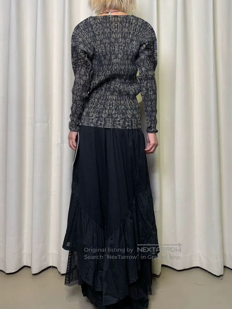 Issey Miyake Issey Miyake Kaleidoscope Dark-Pattern Bowling Ruched Top Size L / US 10 / IT 46 - 7 Thumbnail