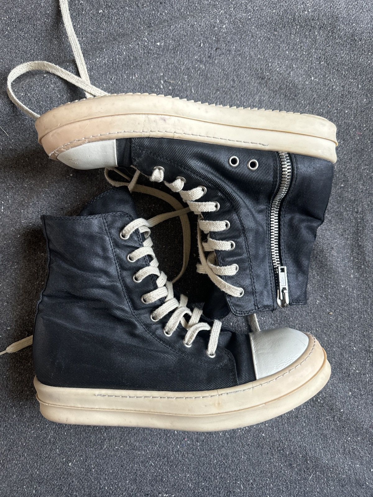 Og rick owens dark shadow waxed canvas ramones