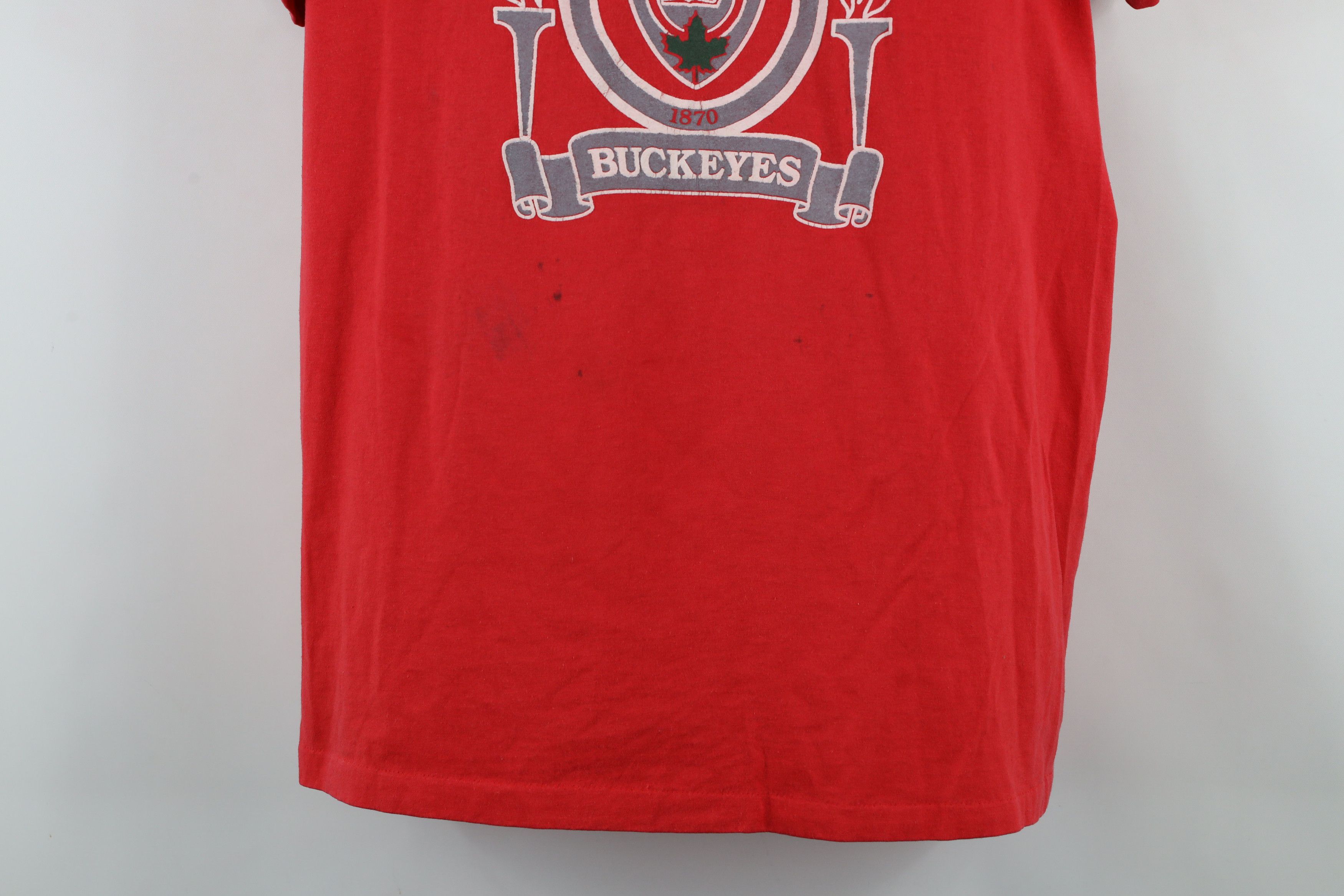Hanes × Vintage Vintage 80s 90s Spell Out Ohio State University T-Shirt USA Size US L / EU 52-54 / 3 - 3 Thumbnail