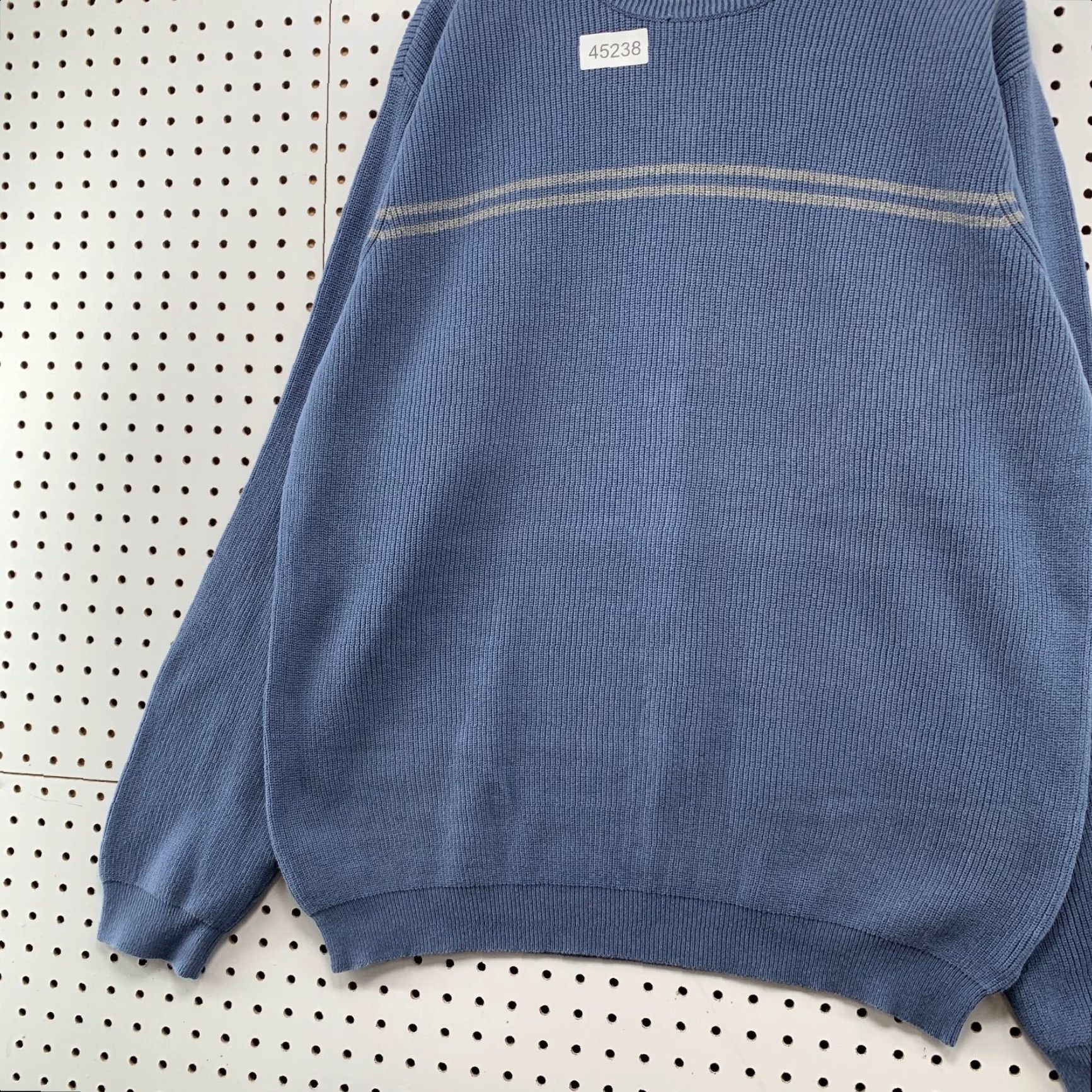 Arrow VINTAGE Arrow Knit Sweater Mens XL Tall XLT Blue Striped Rib Y2K Dad Size US XL / EU 56 / 4 - 3 Thumbnail