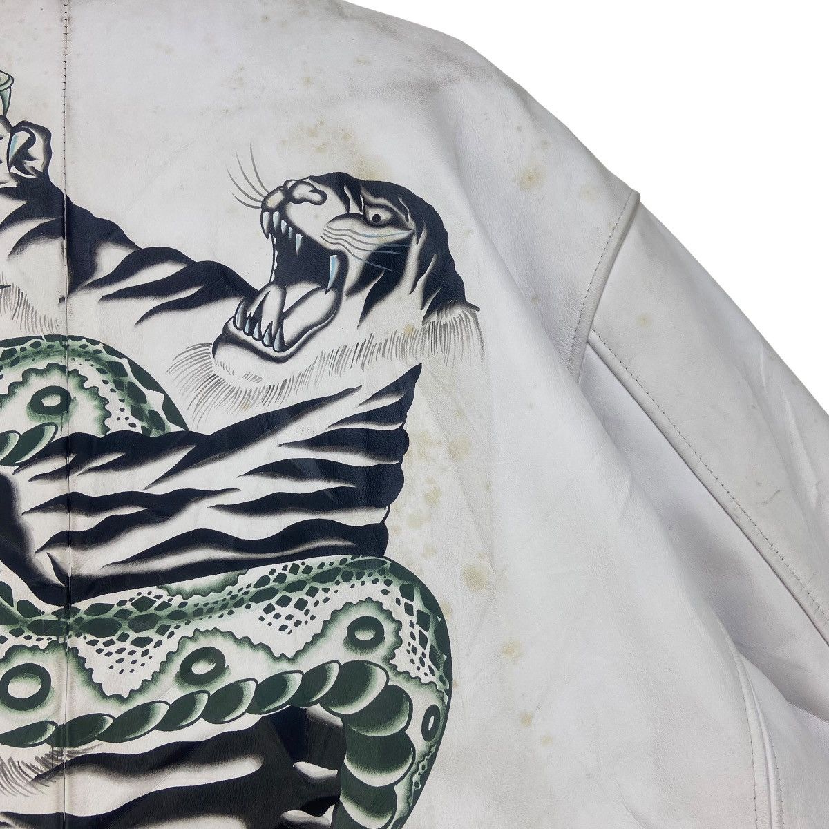 Japanese Brand Japanese Traditional Avenue Tiger X Snake Leather Jacket Size US XL / EU 56 / 4 - 7 Thumbnail