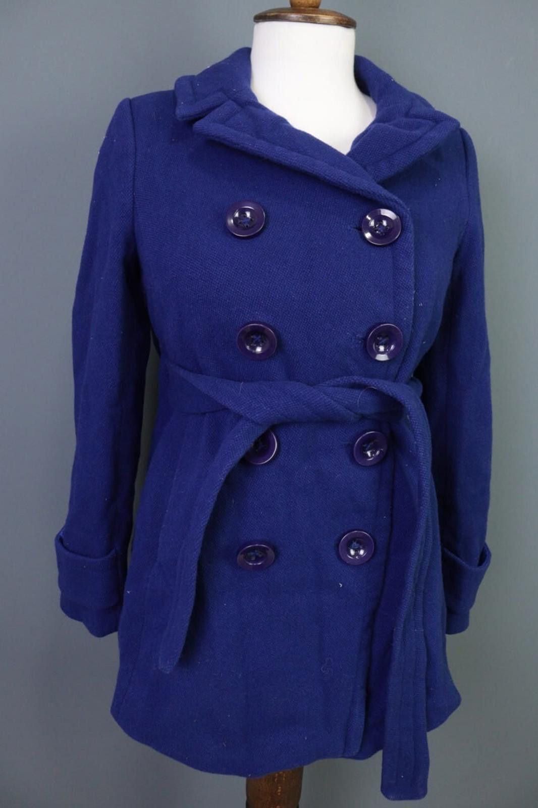 J.Crew J.Crew Blue Double Breast Belt Wool Coat Jacket Size 6 Size M / US 6-8 / IT 42-44 - 5 Thumbnail