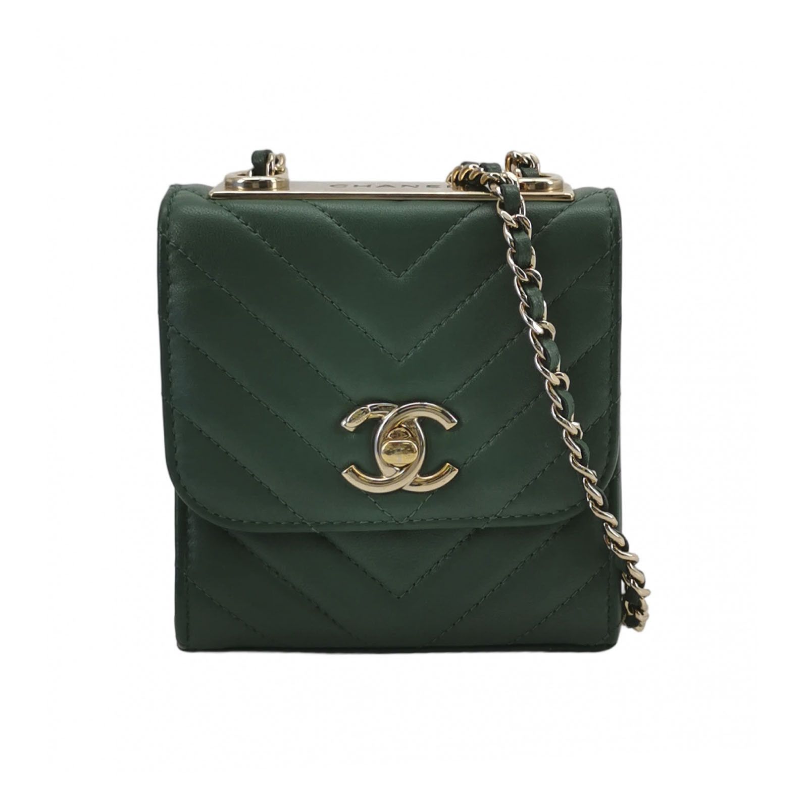 Chanel Chanel Trendy CC Chevron Leather Handle Bag Size ONE SIZE - 1 Thumbnail