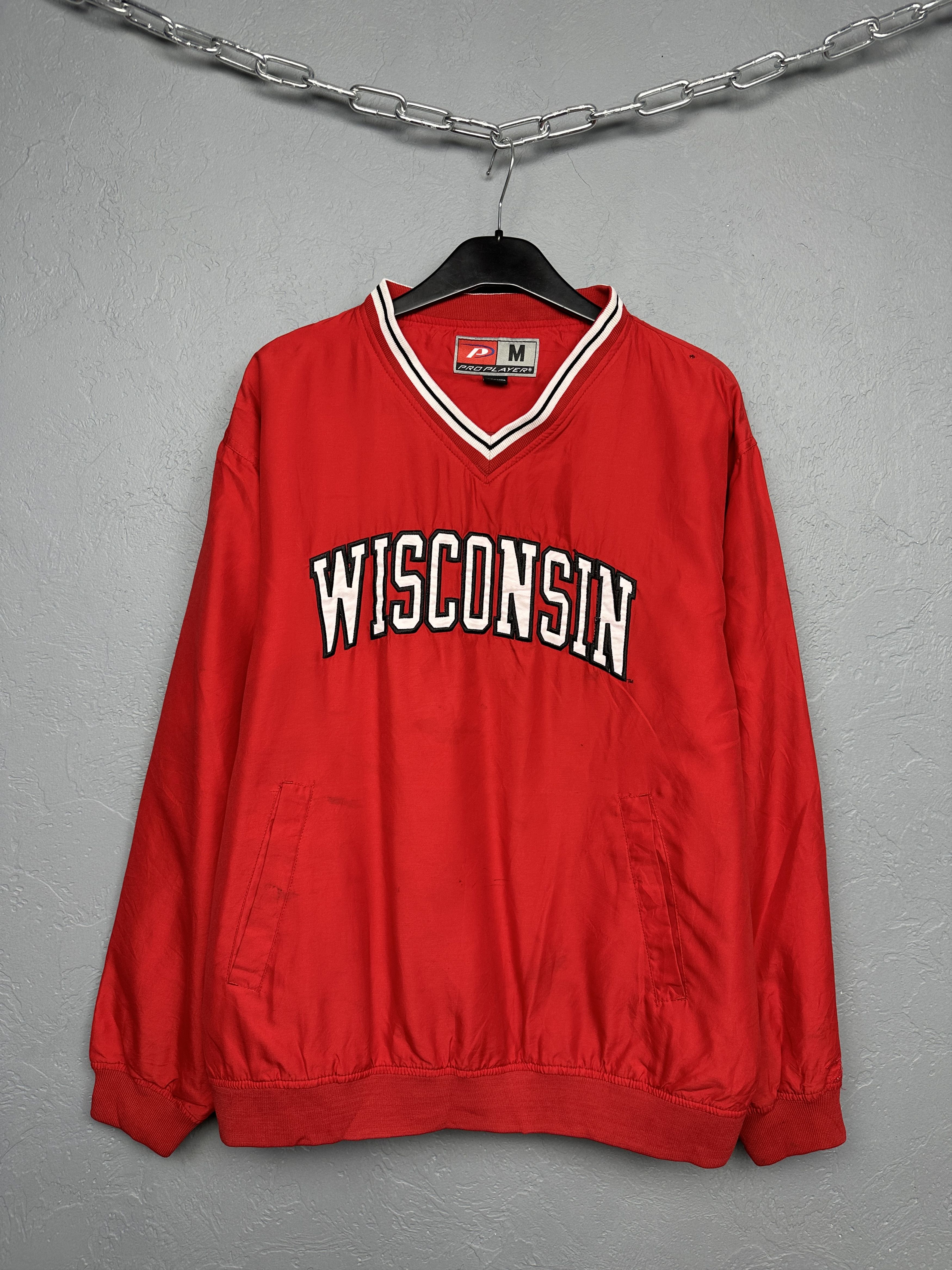Vintage Wisconsin Badgers Vintage Mens Pullover Jacket Size US M / EU 48-50 / 2 - 1 Thumbnail