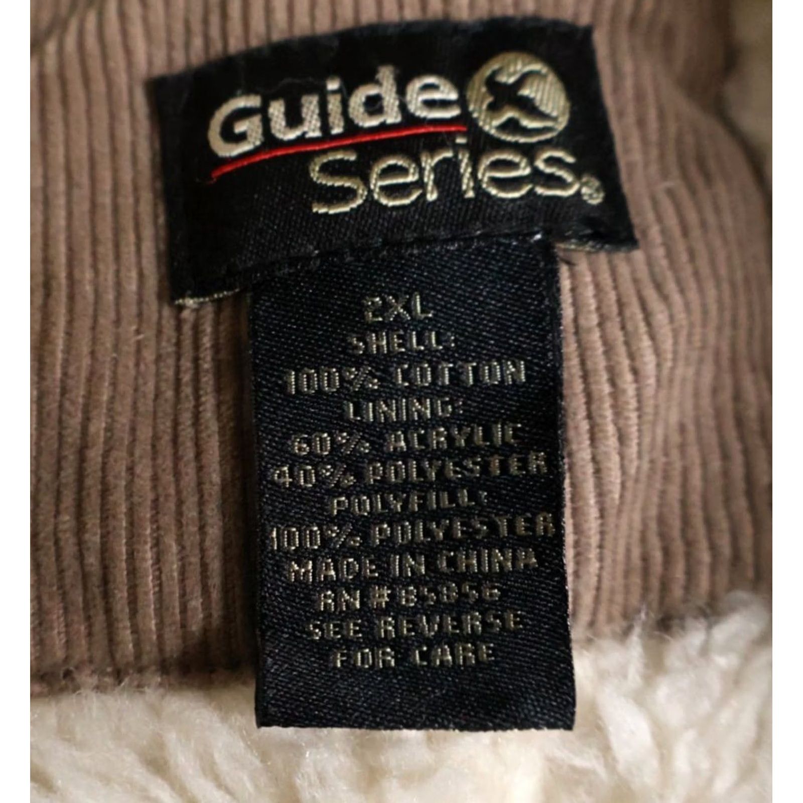 Vintage Guide Series Corduroy Vest Women 2XL Brown Zip Up Sherpa Lined Insulated Casual Bomber Jacket Style 90s Biker Outdoor Womens Size XXL / US 16-18 / IT 52-54 - 3 Thumbnail