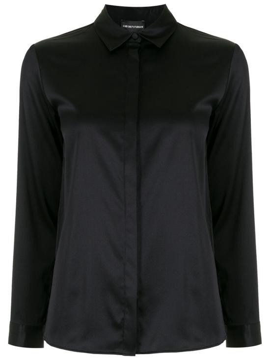 Emporio Armani EMPORIO ARMANI Women Shirts 8N2C39 2NXXZ0999 Black Size S / US 4 / IT 40 - 1 Thumbnail