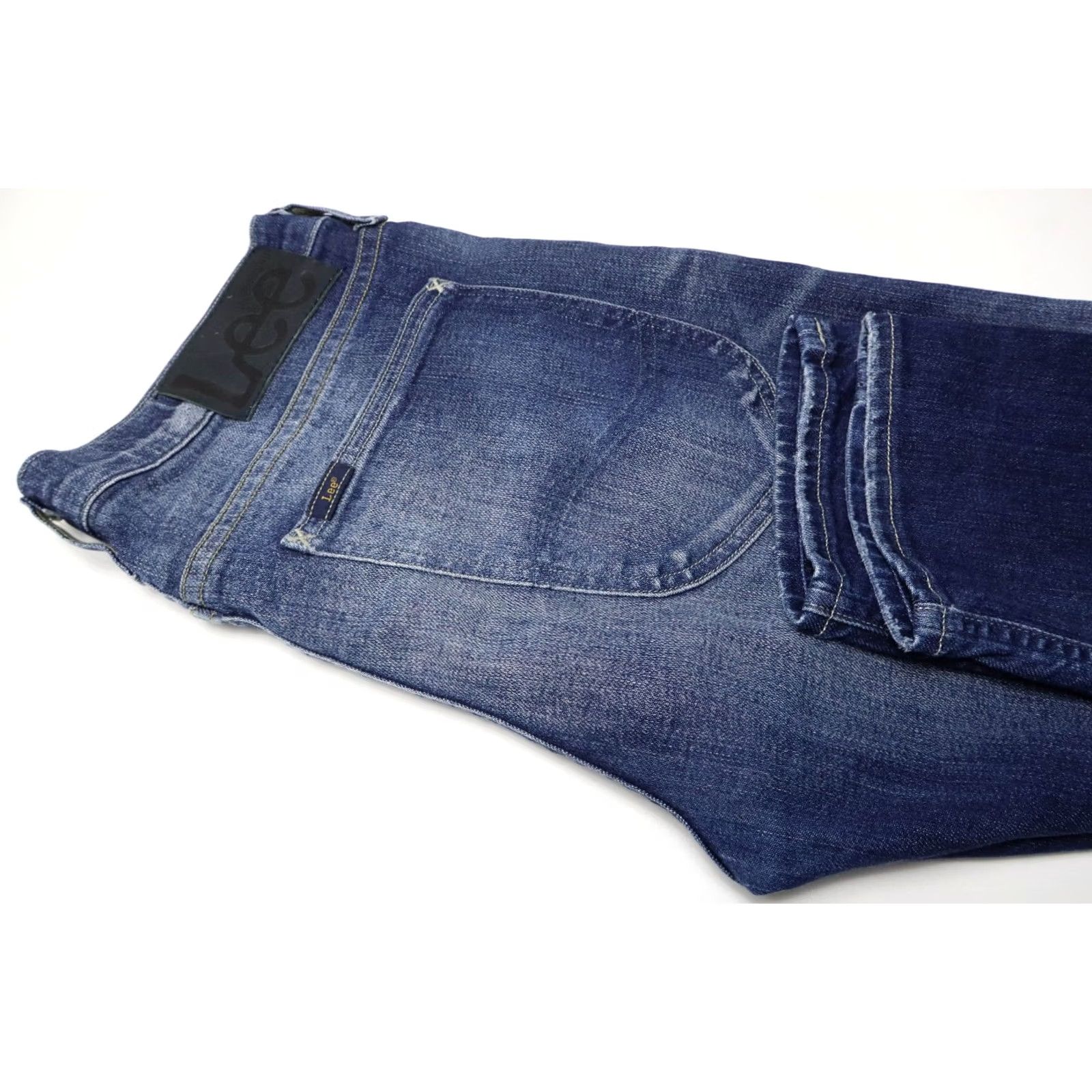 Lee LEE Luke Jeans Men's Slim W31/L34 Zip Fly Stretch Distressed Blue 90% Cotton Denim Jeans Mens W31/L34 Slim Zip Fly Blocked Pockets - Size US 31 - 5 Thumbnail