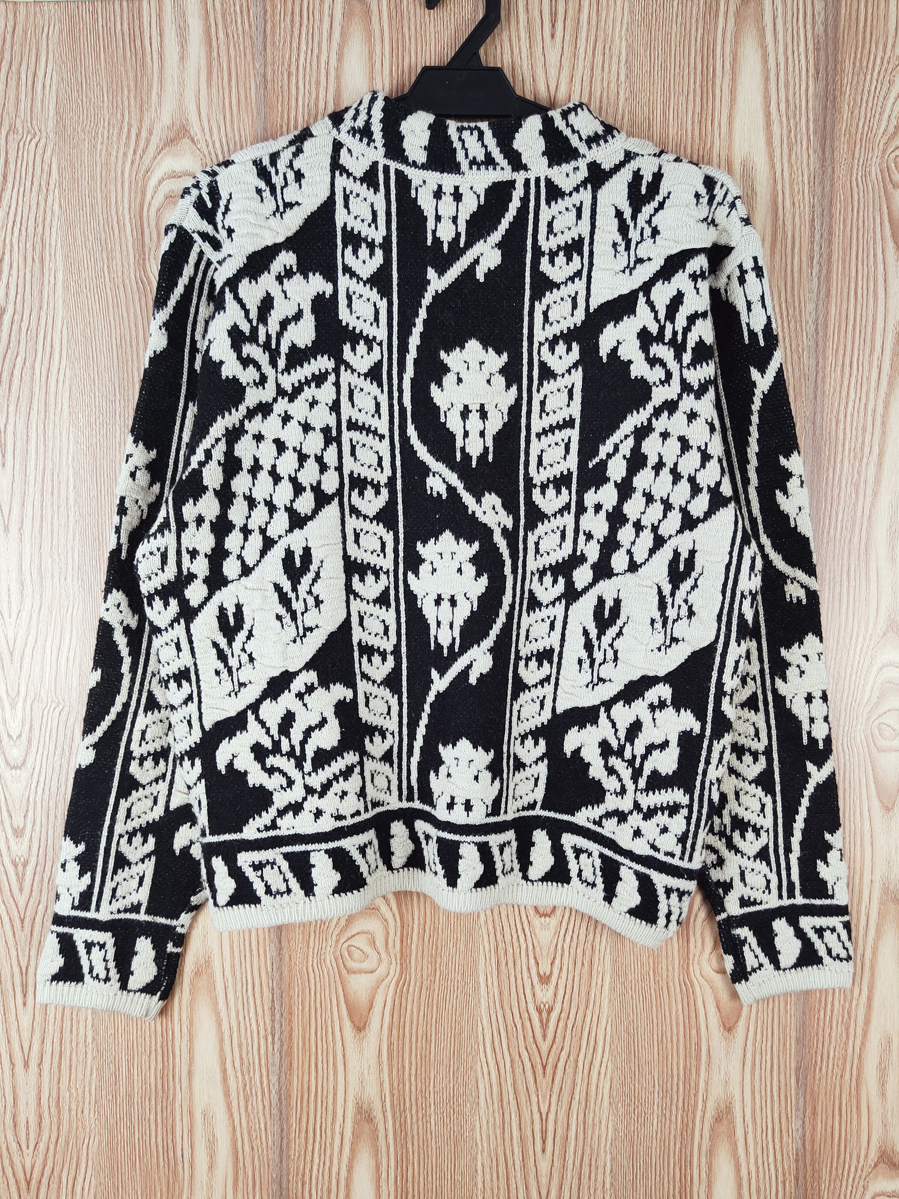 Japanese Brand × Vintage Pleuvoir Black Cream Knitwear Sweatshirts #W031 Size US S / EU 44-46 / 1 - 7 Thumbnail
