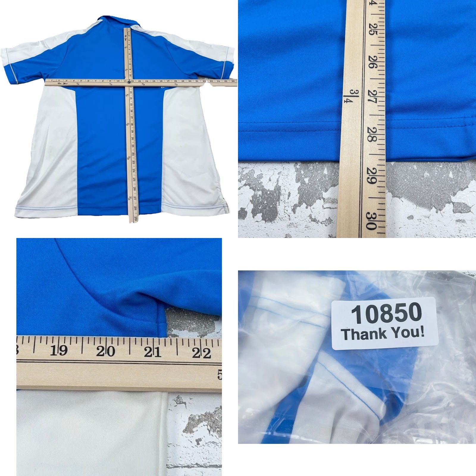 Oakley Oakley Polo Shirt Men Large Blue White Golf Performance Active Wicking Poly Size US L / EU 52-54 / 3 - 8 Thumbnail