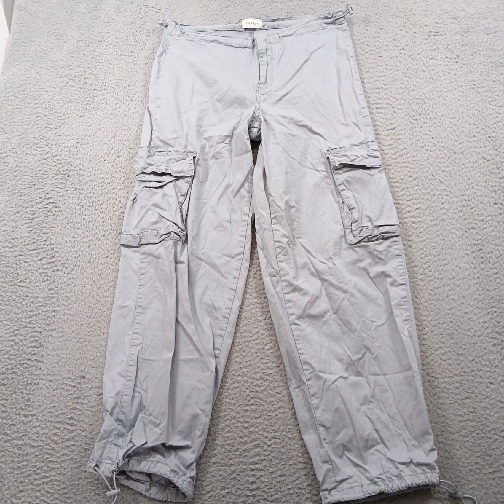 Pacsun PacSun Grey Parachute Cargo Pants XS Gorpcore Baggy Adjustable Womens Size 26" / US 2 / IT 38 - 2 Thumbnail