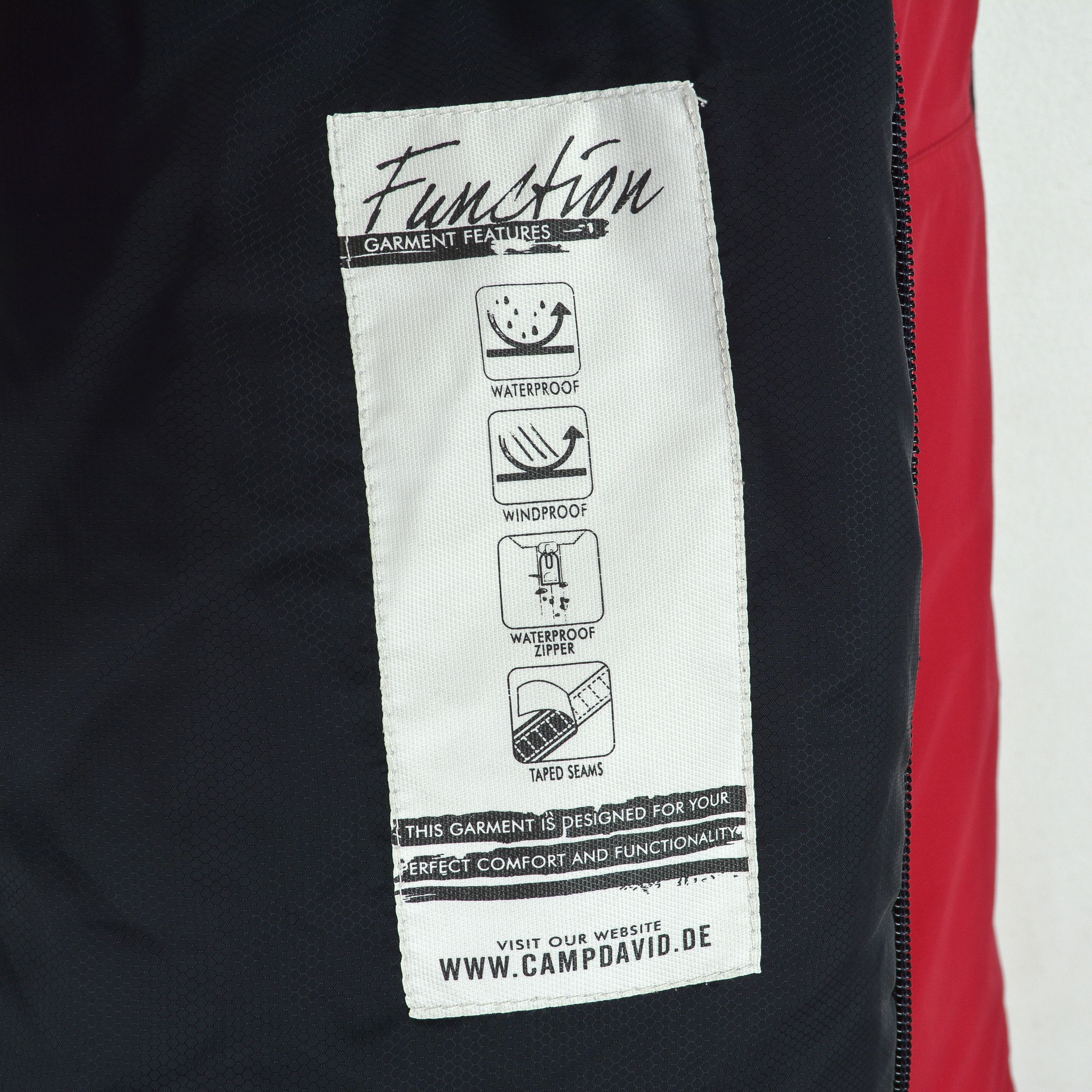 Camp David Heritage Men L Padded Waterproof Red Jacket Warm Coat Size US L / EU 52-54 / 3 - 14 Thumbnail