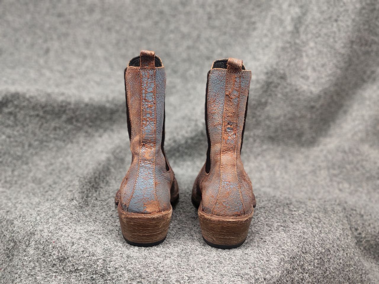 MoMA Moma Italy Design crackle aged western leather pull on boots Size US 5 / IT 35 - 9 Thumbnail