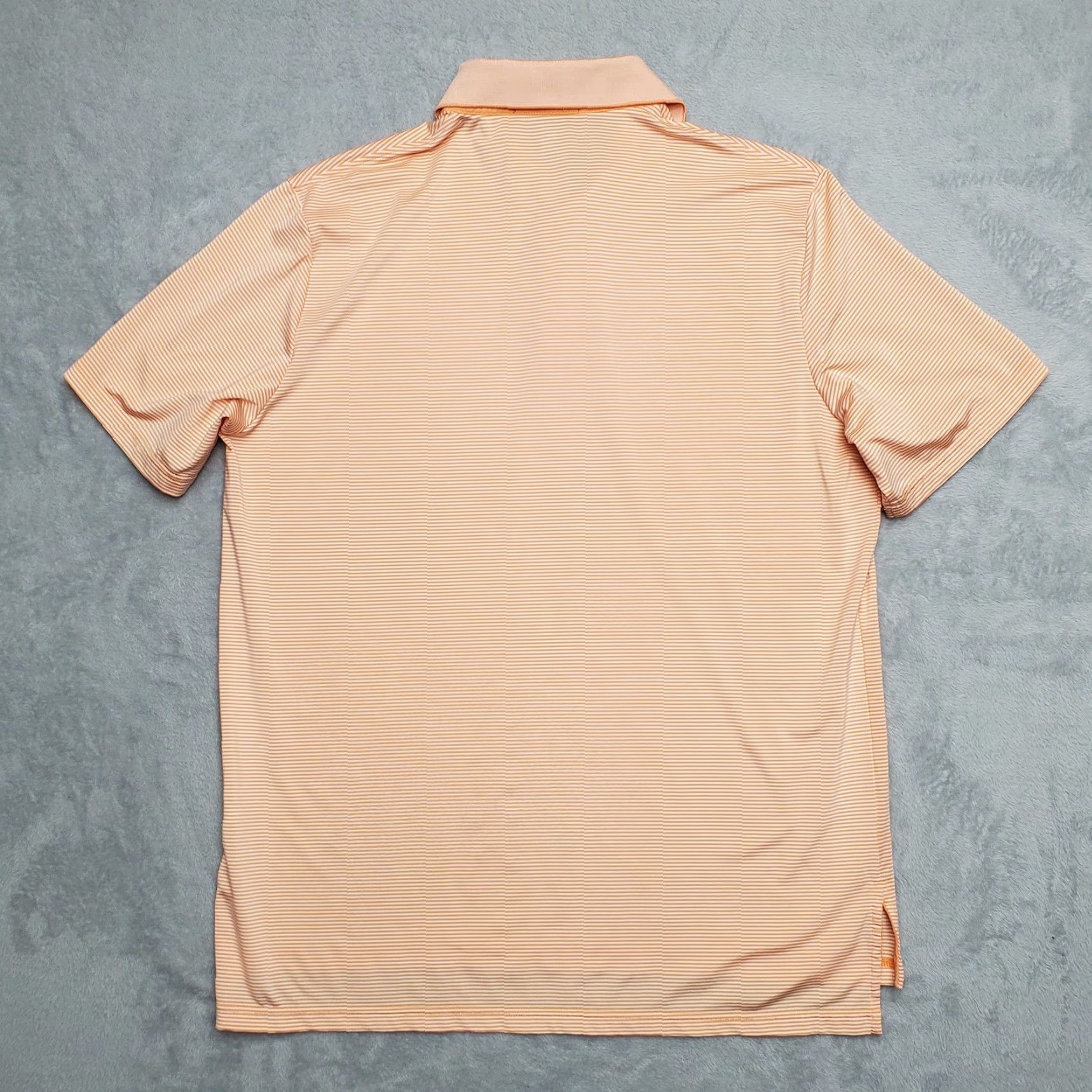 Polo Ralph Lauren RLX Ralph Lauren Shirt Mens Large Salmon Stripe Polo Polyester Short Sleeve Golf Shirt Size US L / EU 52-54 / 3 - 6 Thumbnail