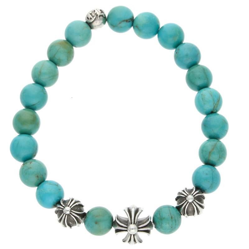 image of Chrome Hearts Turquoise Plus Bead Bracelet, Men's