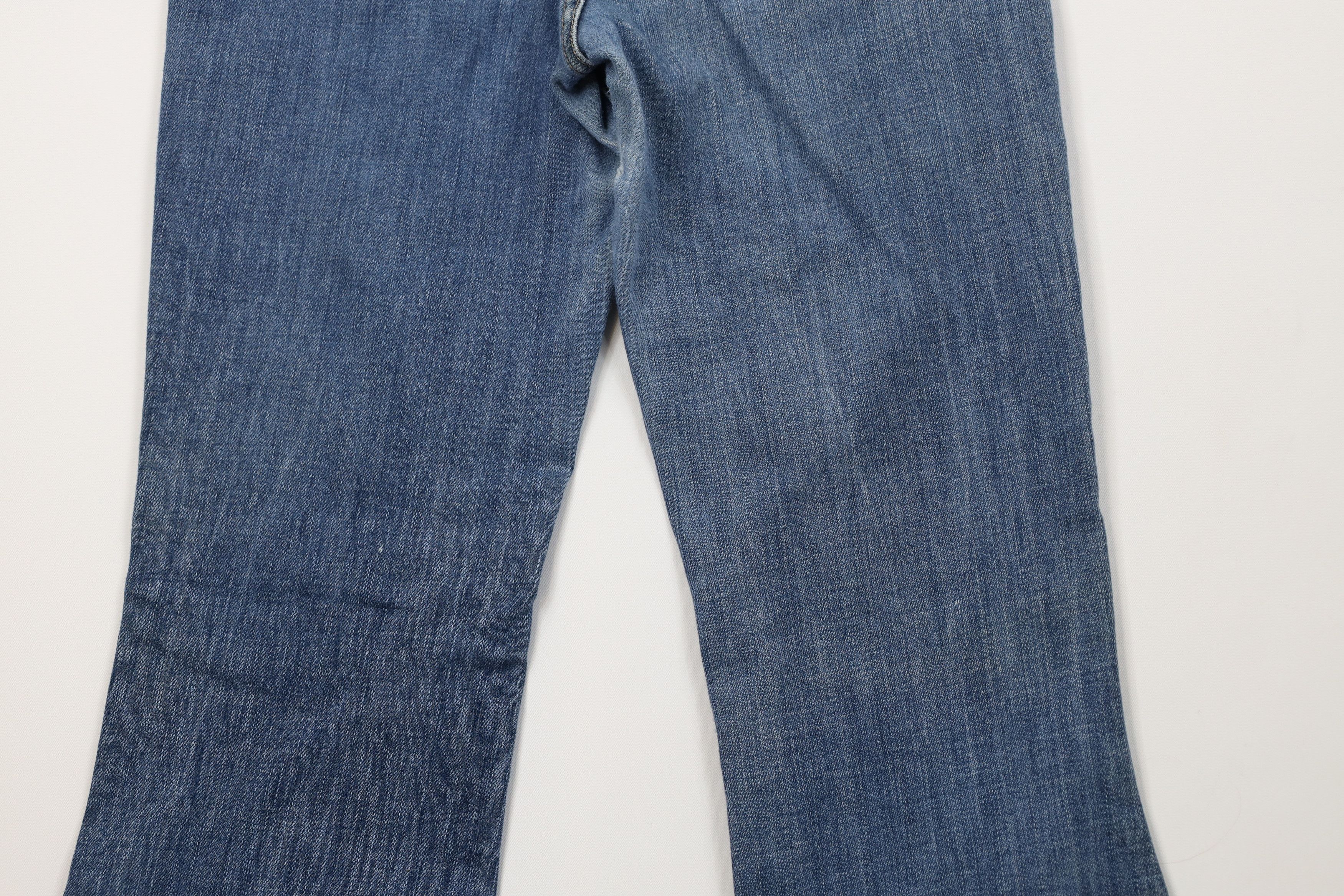 Vintage Vintage Y2K Buckle Black Fit Flared Wide Leg Jeans AS IS Size 26" / US 2 / IT 38 - 12 Thumbnail