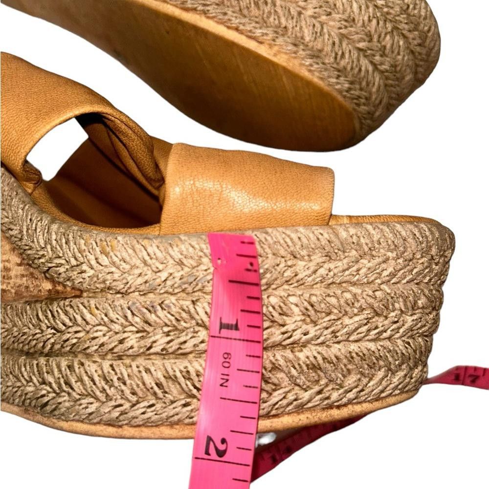 Designer Charles David l Tan Cork Hemp Platform Wedges 40/8.5 Size US 8.5 / IT 38.5 - 8 Thumbnail