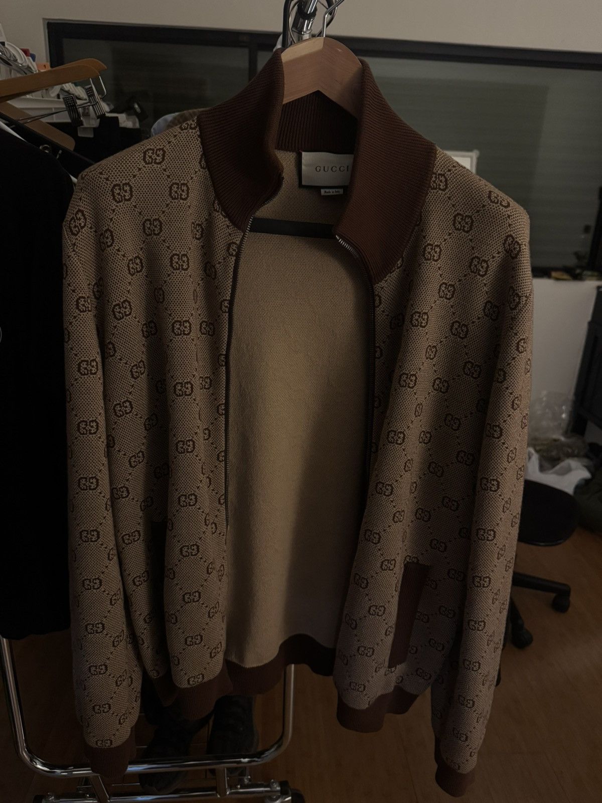 Gucci Gucci GG Jacquard Knit Zip Cardigan / Track Jacket Size US M / EU 48-50 / 2 - 1 Thumbnail