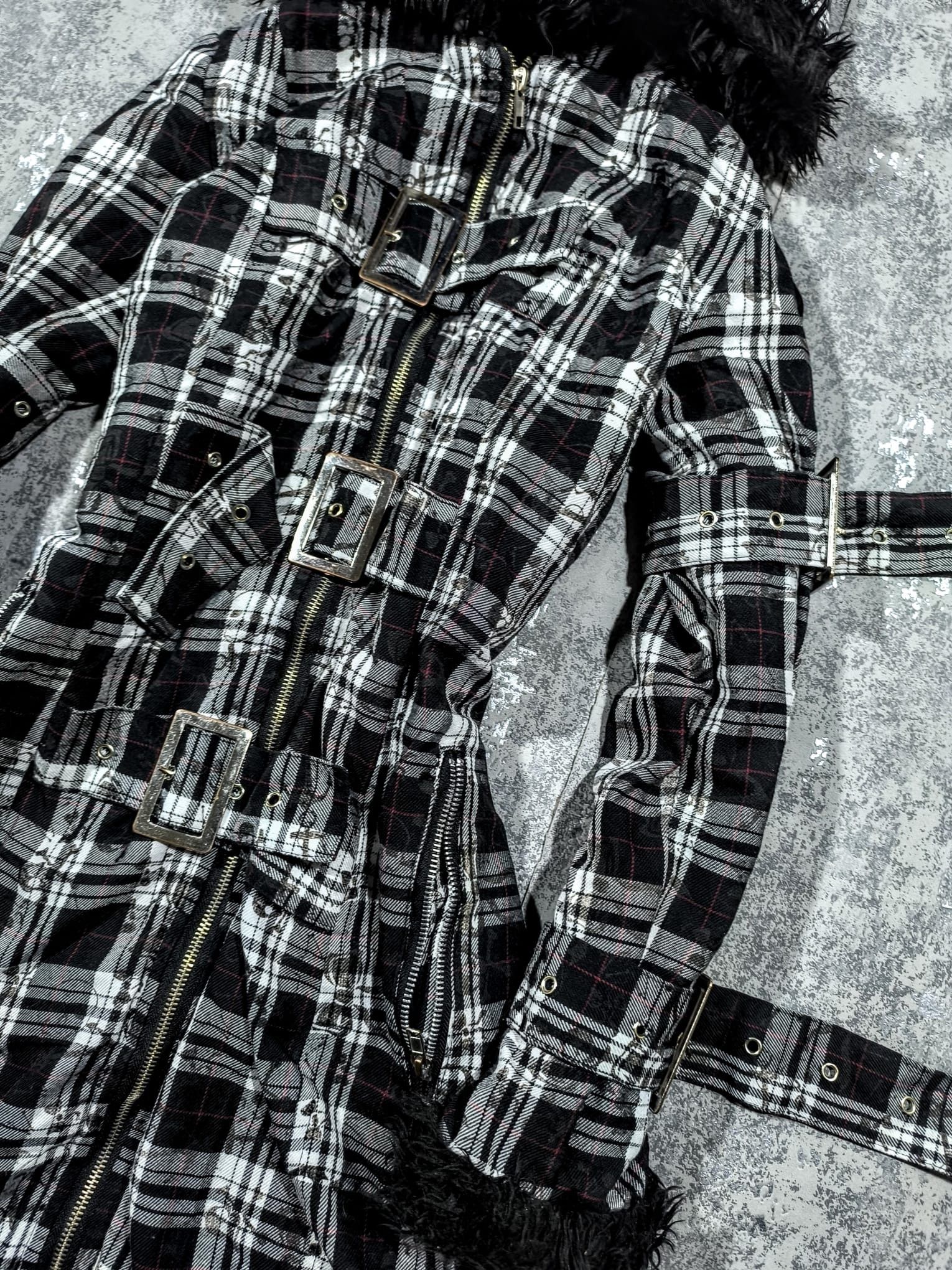 Tripp NYC Hell Bunny Celina Tartan Bondage Straps Coat Size XS / US 0-2 / IT 36-38 - 4 Thumbnail