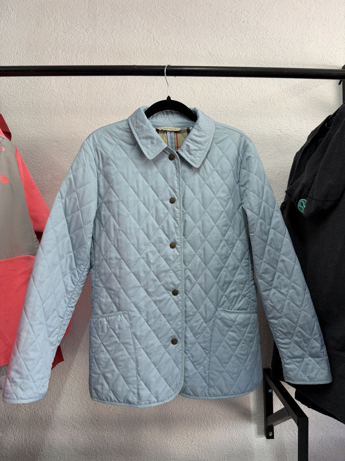 Burberry Burberry London Quilted Nova Check Jacket - Sky Blue Size M / US 6-8 / IT 42-44 - 3 Thumbnail