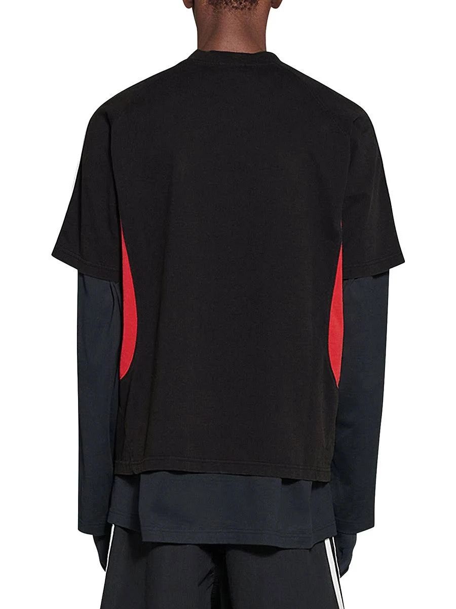 Adidas × Balenciaga o1srvl11e0424 T-Shirt Medium Fit in Black/White/Red Size US S / EU 44-46 / 1 - 6 Thumbnail
