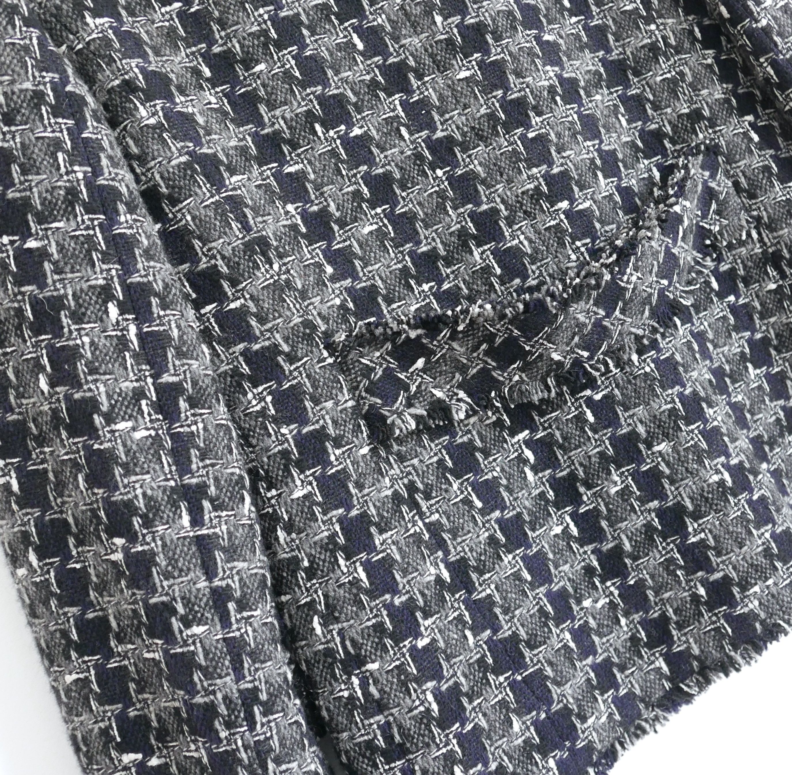 Chanel Chanel Fall 2007 07A Cashmere Houndstooth Tweed Jacket Size XS / US 0-2 / IT 36-38 - 6 Thumbnail