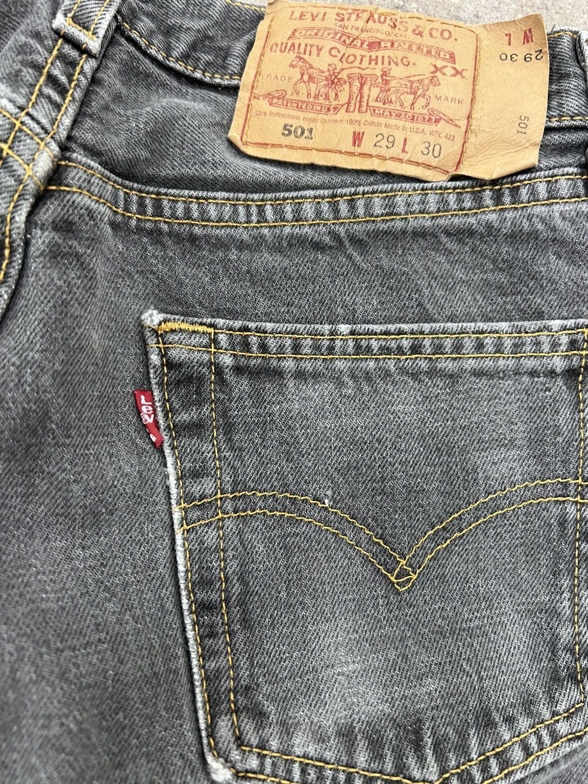 Levi's Vintage 80s Levis 501 Denim Jeans 26x29 Made In USA Gray Size US 26 / EU 42 - 6 Thumbnail