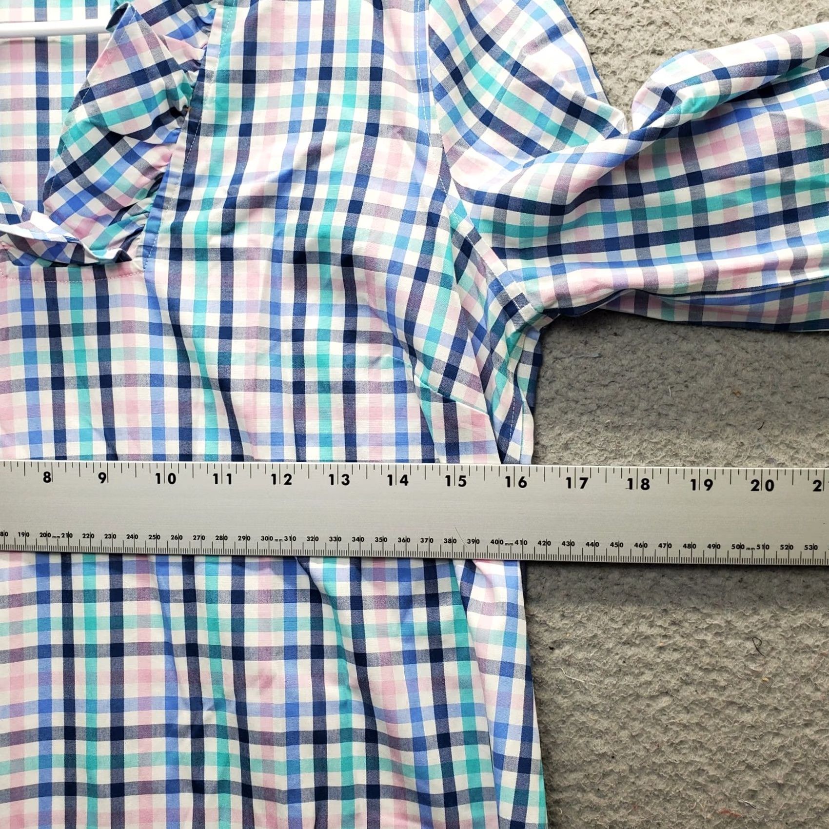 Talbots Talbots Womens Tunic Top 2P V-Neck Plaid Pullover Non-Iron Ruffle Multicolor Casual Shirt Size XS / US 0-2 / IT 36-38 - 4 Thumbnail