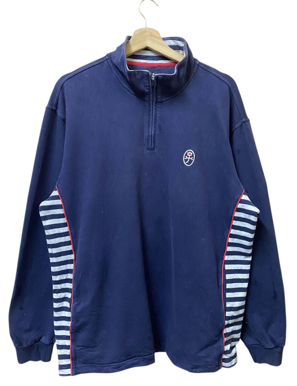 Jean Charles De Castelbajac Castelbajac Sport Sweatshirt Halzip Blue Black Size US L / EU 52-54 / 3 - 2 Thumbnail