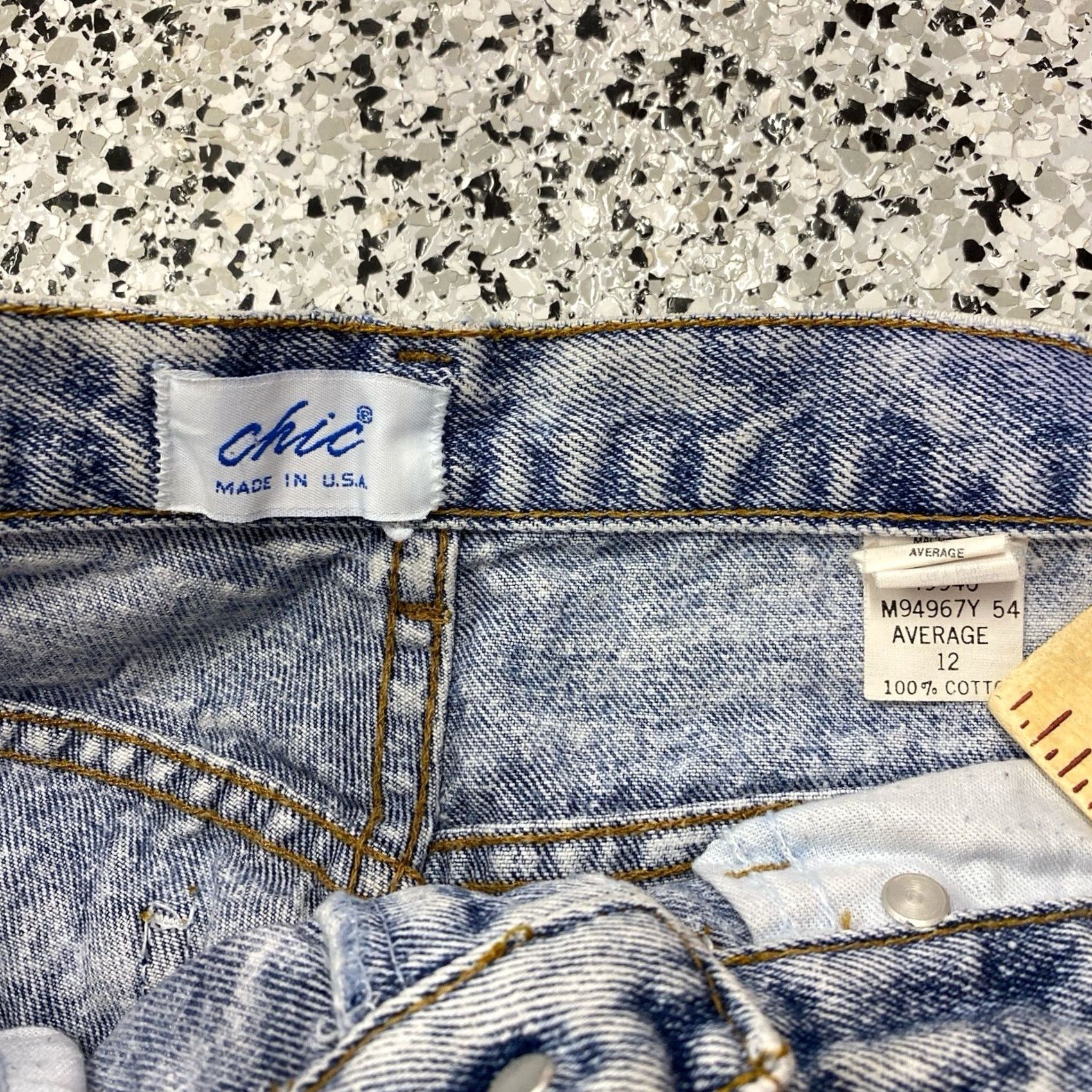 Vintage VINTAGE CHIC Jeans Mom 80s Blue Acid Wash Size 12 Womens US"} Size 34" / US 12 / IT 48 - 3 Thumbnail