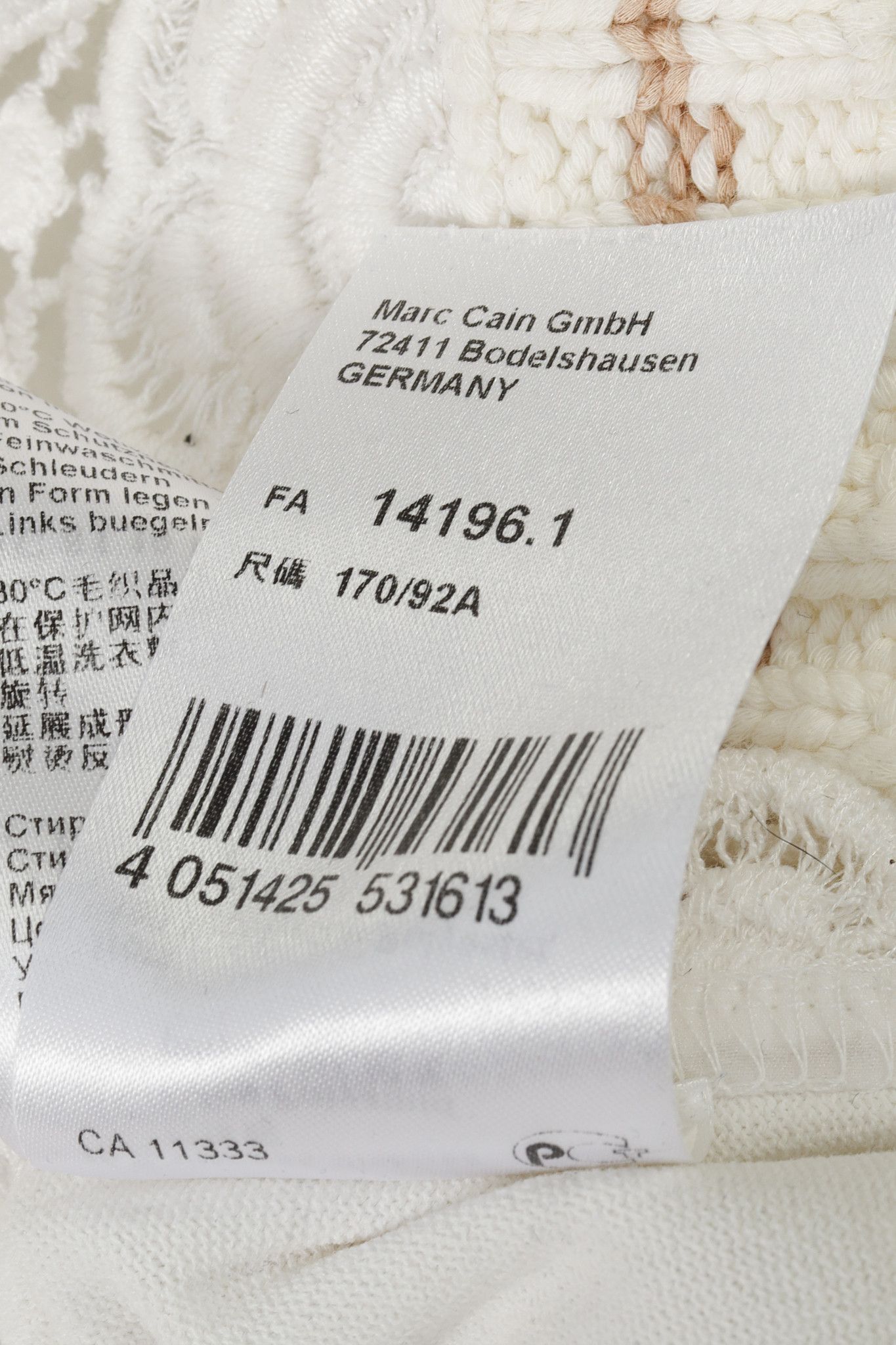 Other Marc Cain Off White Multi-Fabric Crochet Lace Tank Size L / US 10 / IT 46 - 10 Thumbnail