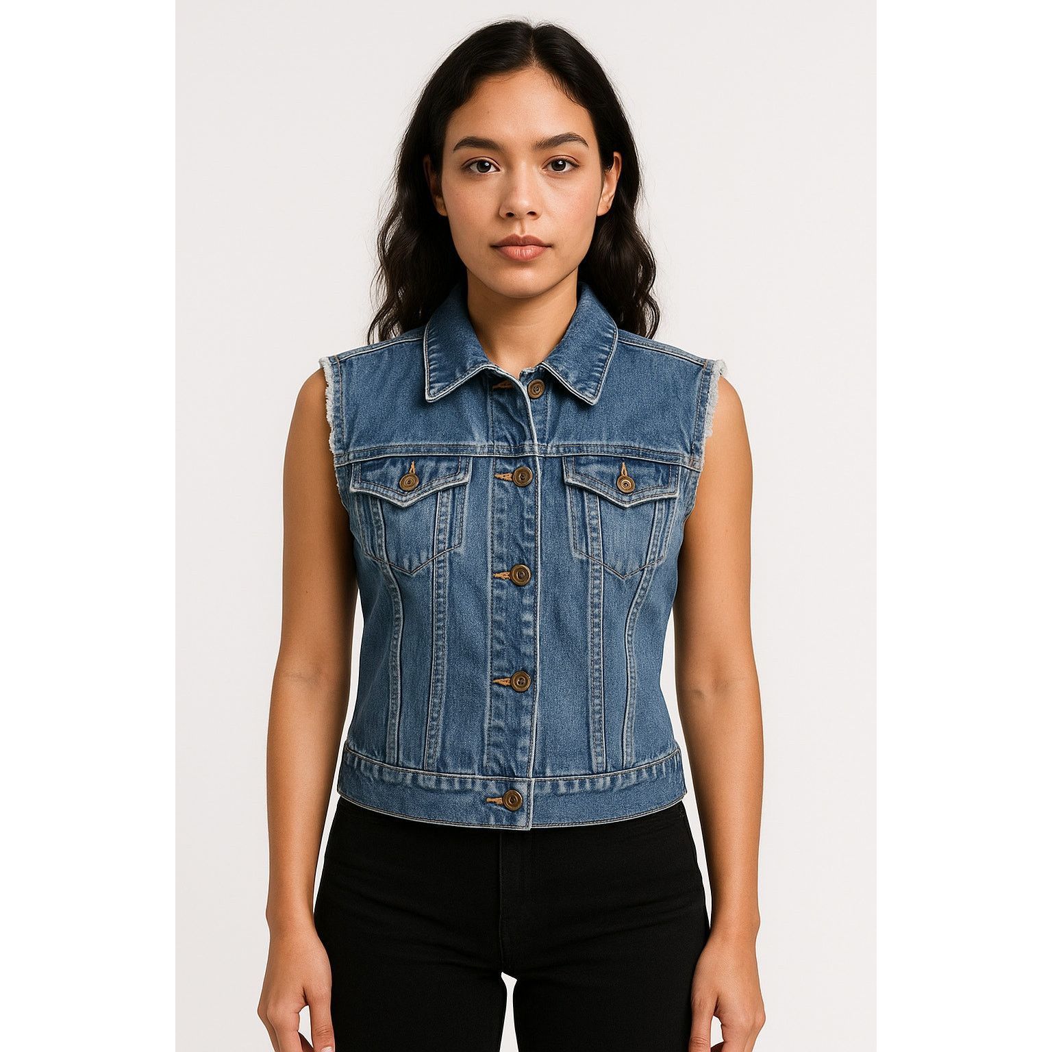 Gap Y2K Vintage Denim Vest Button Front Gap 100% Cotton Size M Size M / US 6-8 / IT 42-44 - 1 Thumbnail