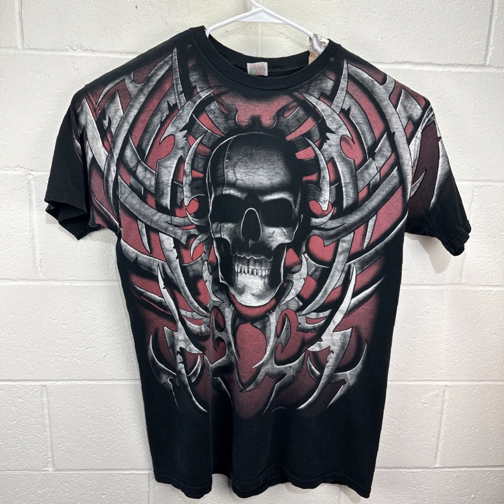 Liquid Blue VINTAGE Liquid Blue 90s Tribal Metal Skull Graphic T-Shirt XL Black Unisex Adults Size US XL / EU 56 / 4 - 2 Thumbnail