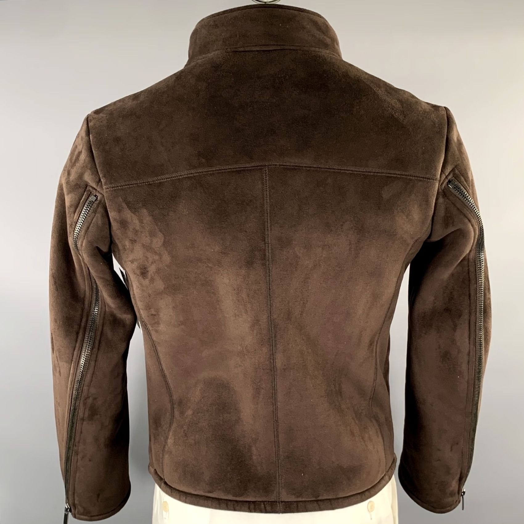 Emporio Armani EMPORIO ARMANI Jacket Brown Polyester Nylon Zip Up Size 40 Men Size US XXS / EU 40 - 6 Thumbnail