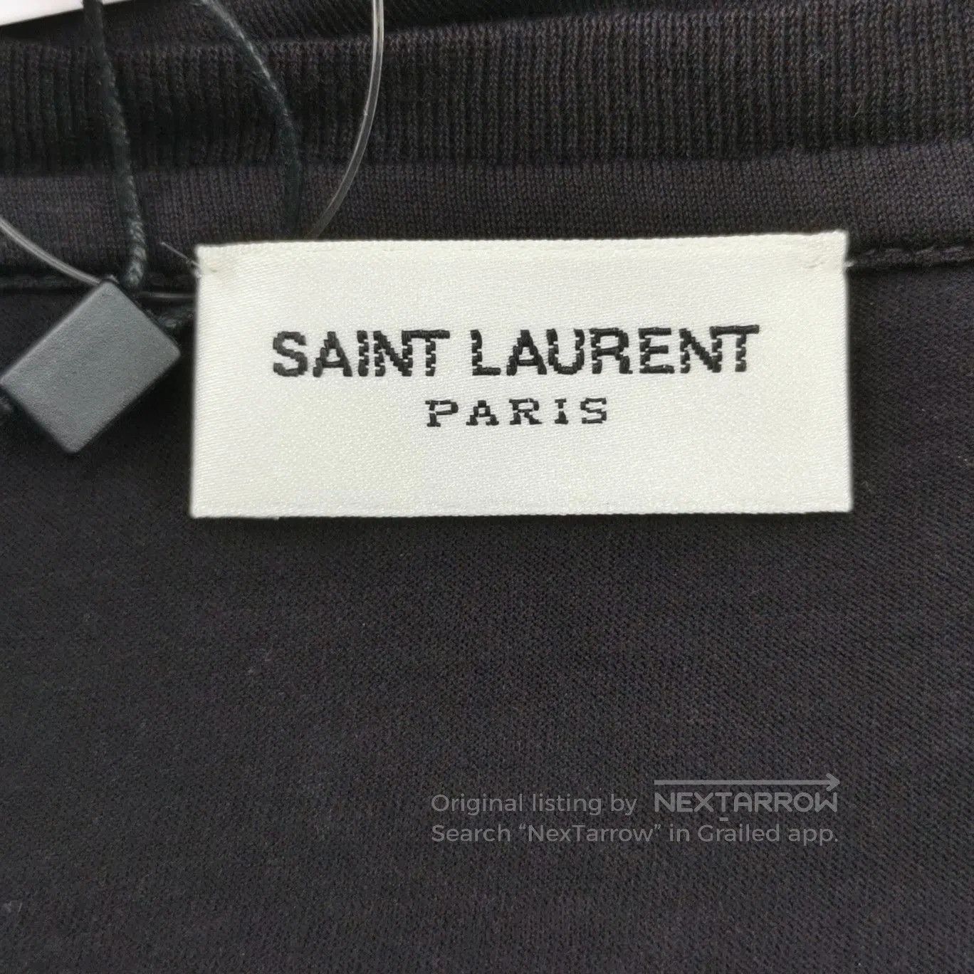 Saint Laurent Paris Saint Laurent S Cotton Crew Neck Graphic T. Size S / US 4 / IT 40 - 4 Thumbnail