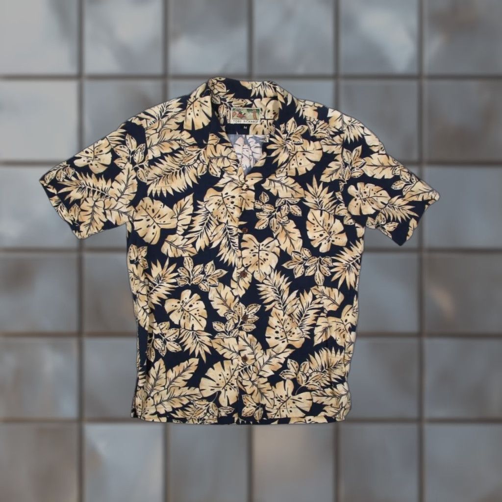 Tori Richard VINTAGE Tori Richard Shirt Men M Beige Palms Button Up Hawaiian Made in USA Size US M / EU 48-50 / 2 - 1 Thumbnail
