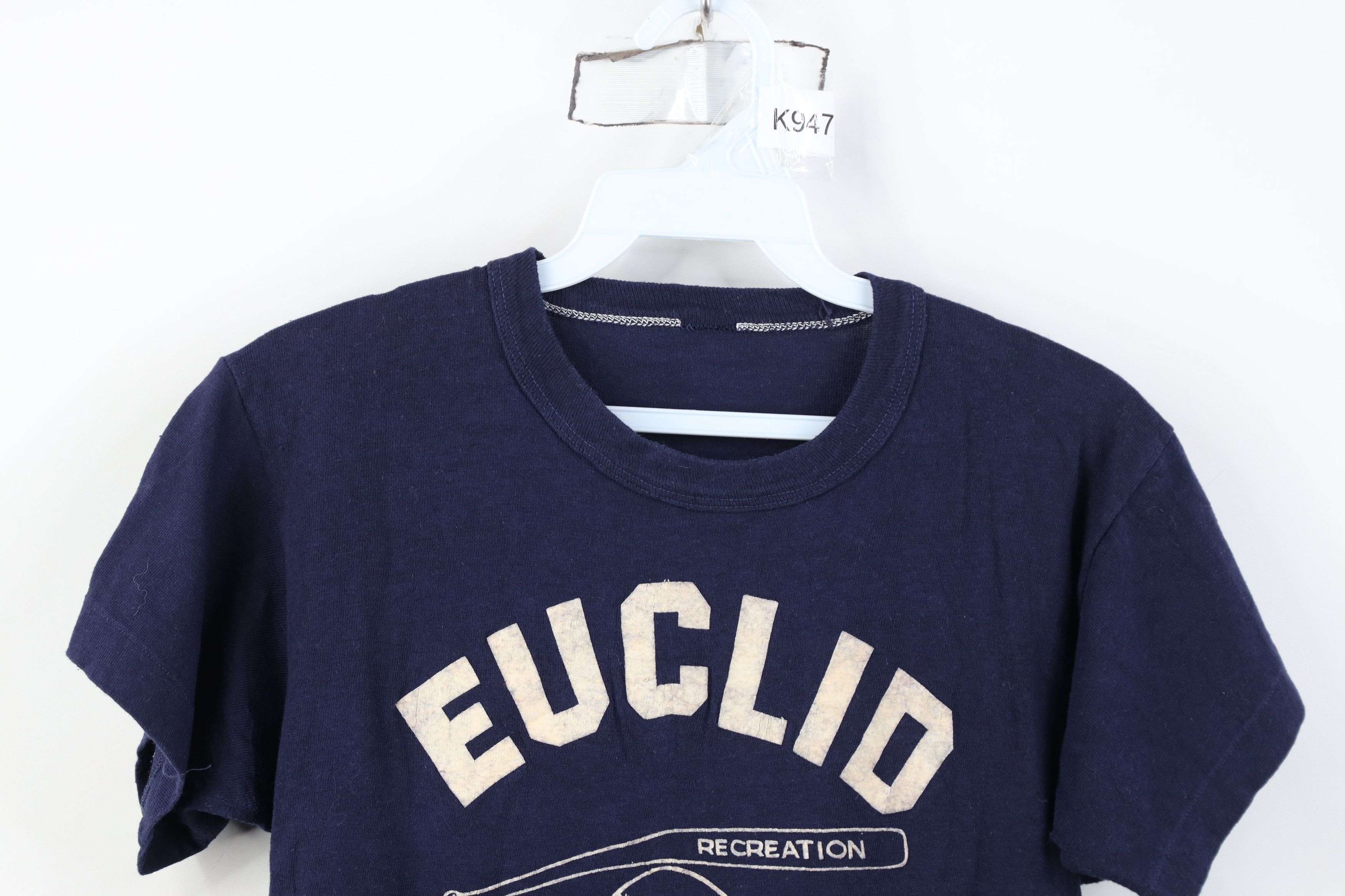 Vintage Vintage 70s Euclid Tigers Baseball T-Shirt Navy Blue USA Size US XS / EU 42 / 0 - 2 Thumbnail
