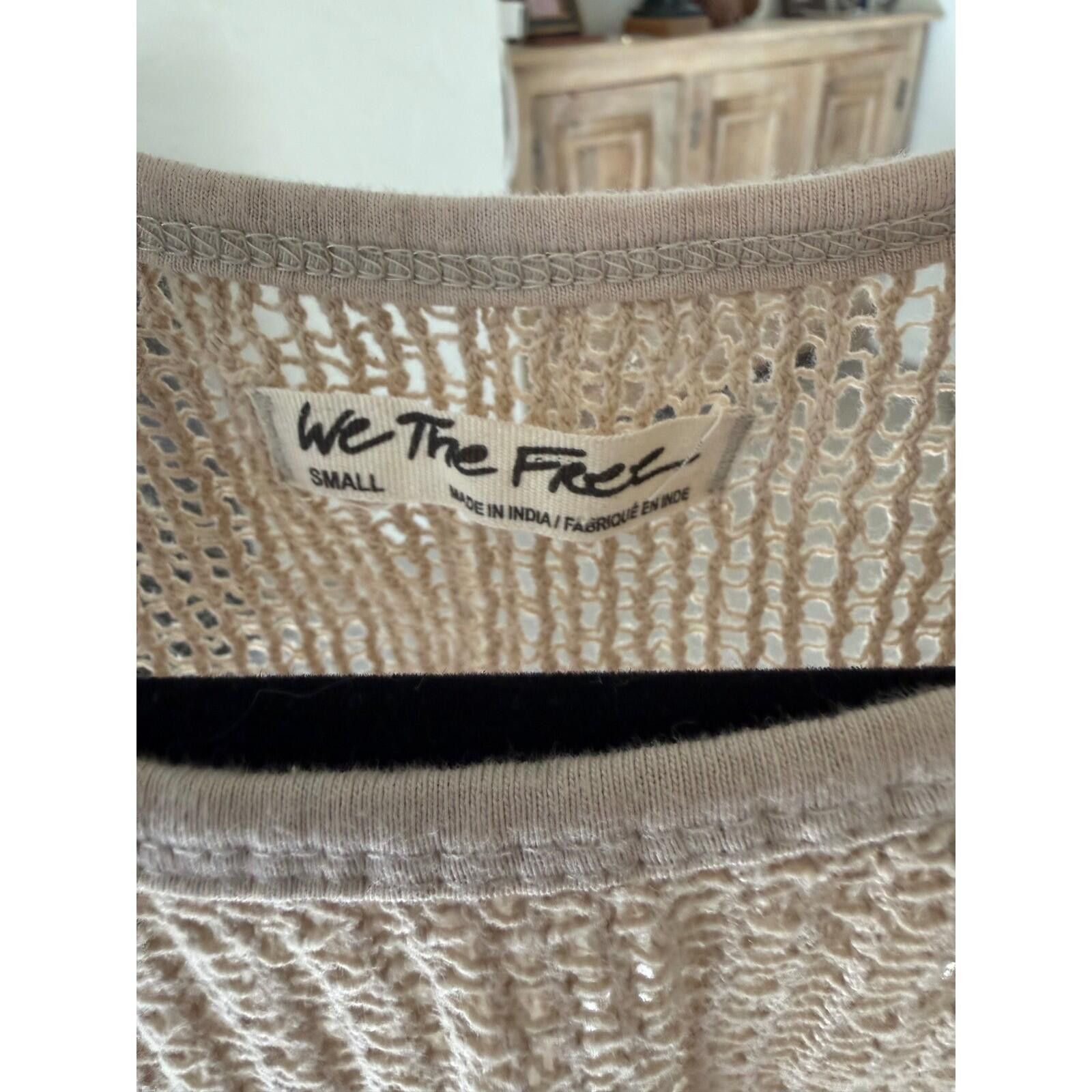 Free People We The Free Free People Cotton Open Knit Raglan Crop Top S Size S / US 4 / IT 40 - 3 Thumbnail