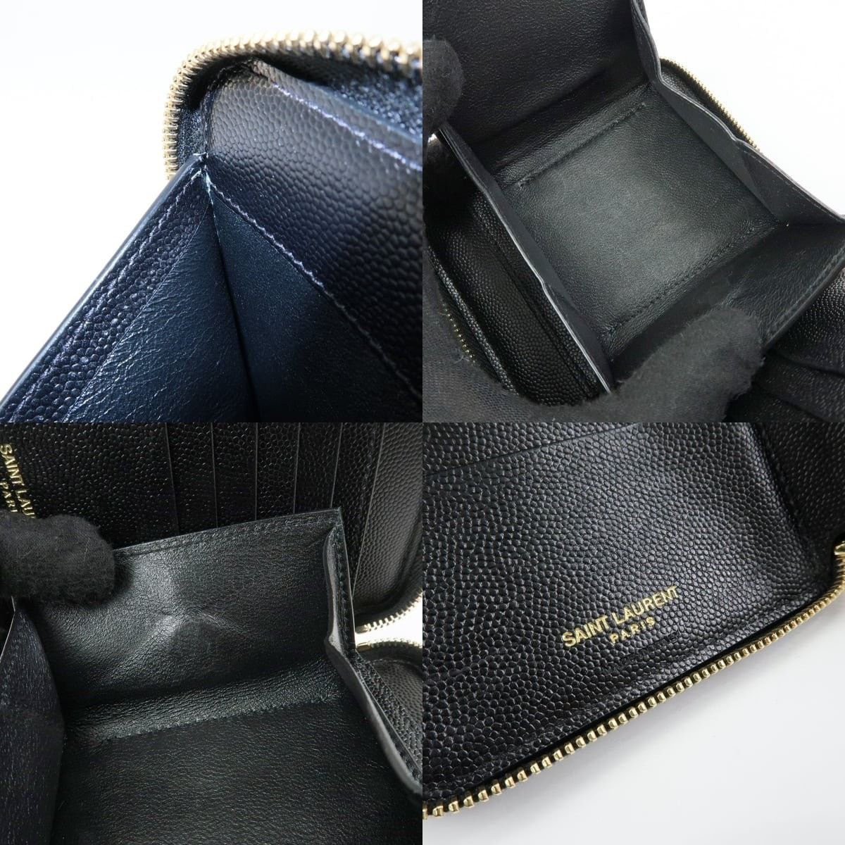 Saint Laurent Paris Saint Laurent Monogram Compact Wallet Calfskin Black Size ONE SIZE - 7 Thumbnail