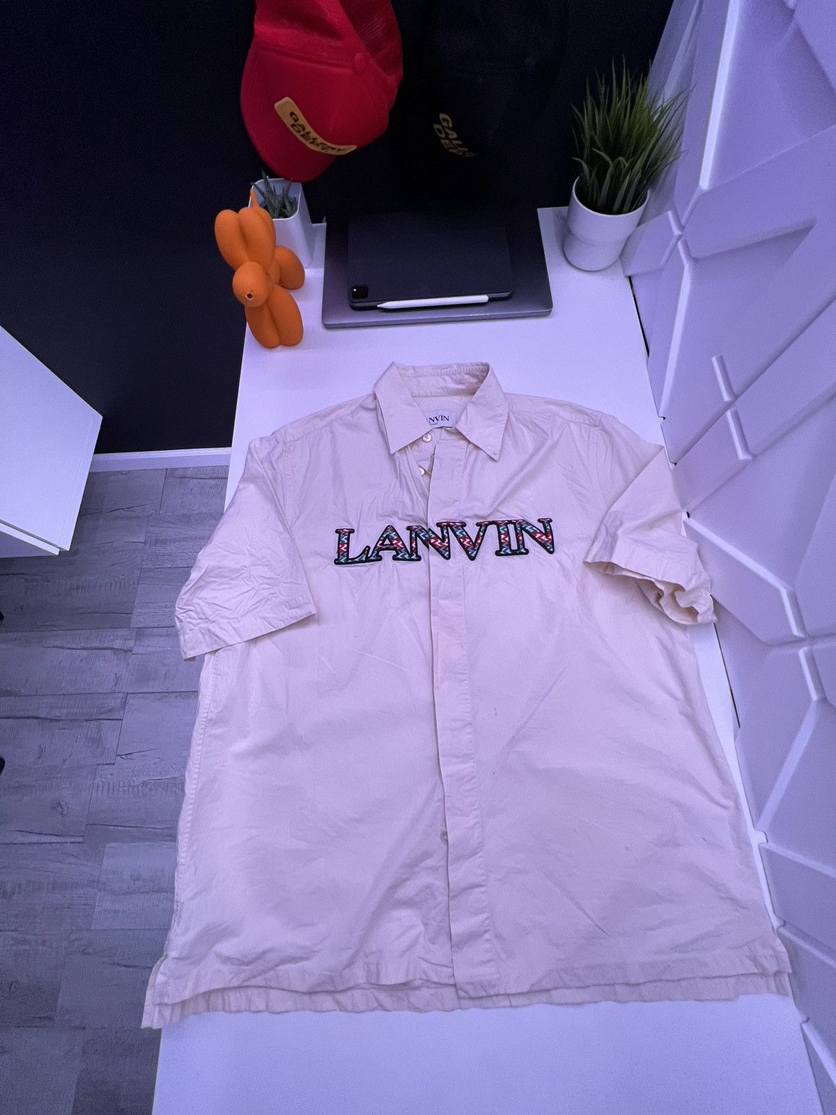 Lanvin Embroidered Logo Relaxed-Fit Shirt