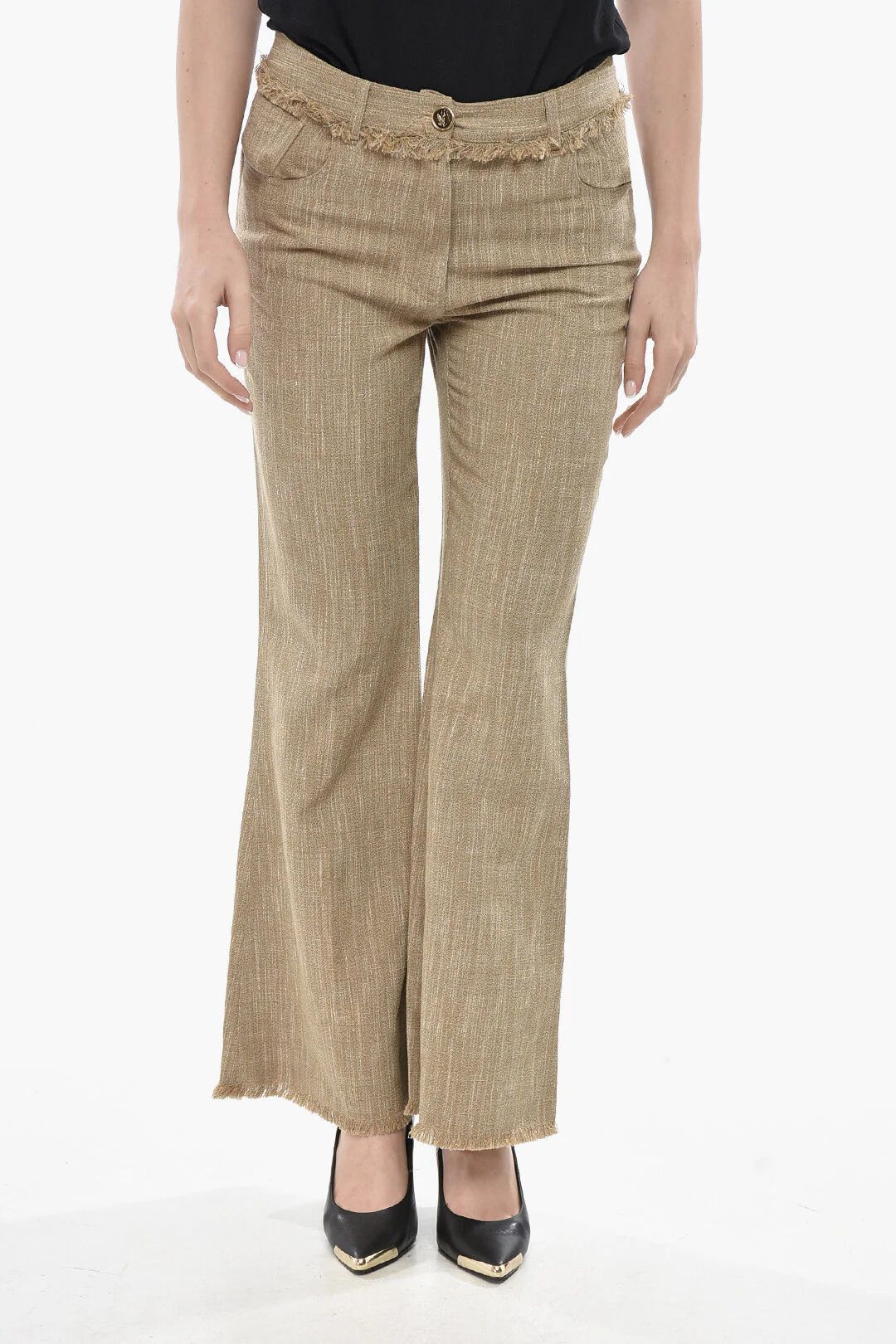 Etro og1mm0426 Bootcut Cropped-Fit Pant in Brown Size 27" / US 4 / IT 40 - 1 Thumbnail