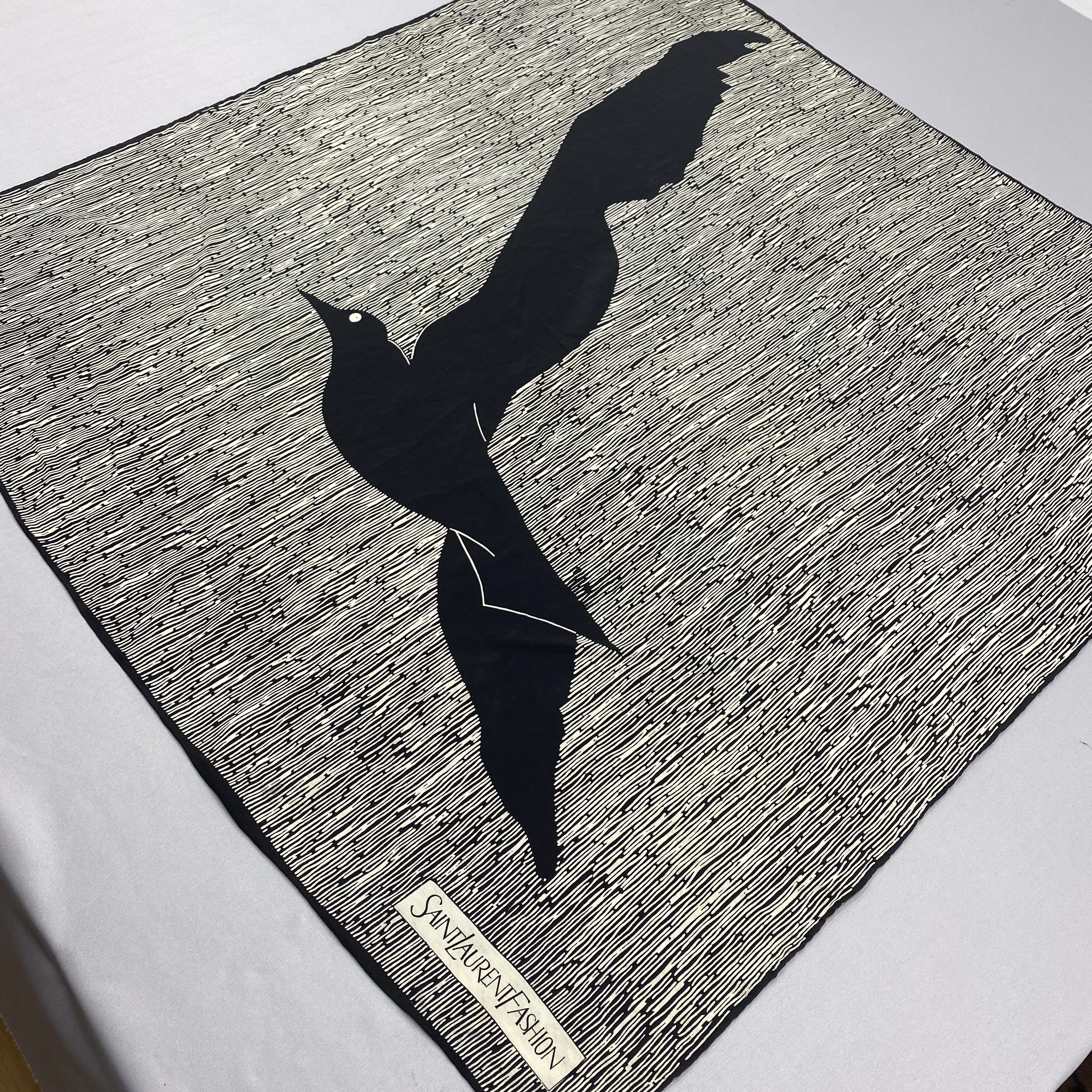 Japanese Brand Vintage Saint Laurent Fashion SILK Scarf Twill Scarves Size ONE SIZE - 3 Thumbnail
