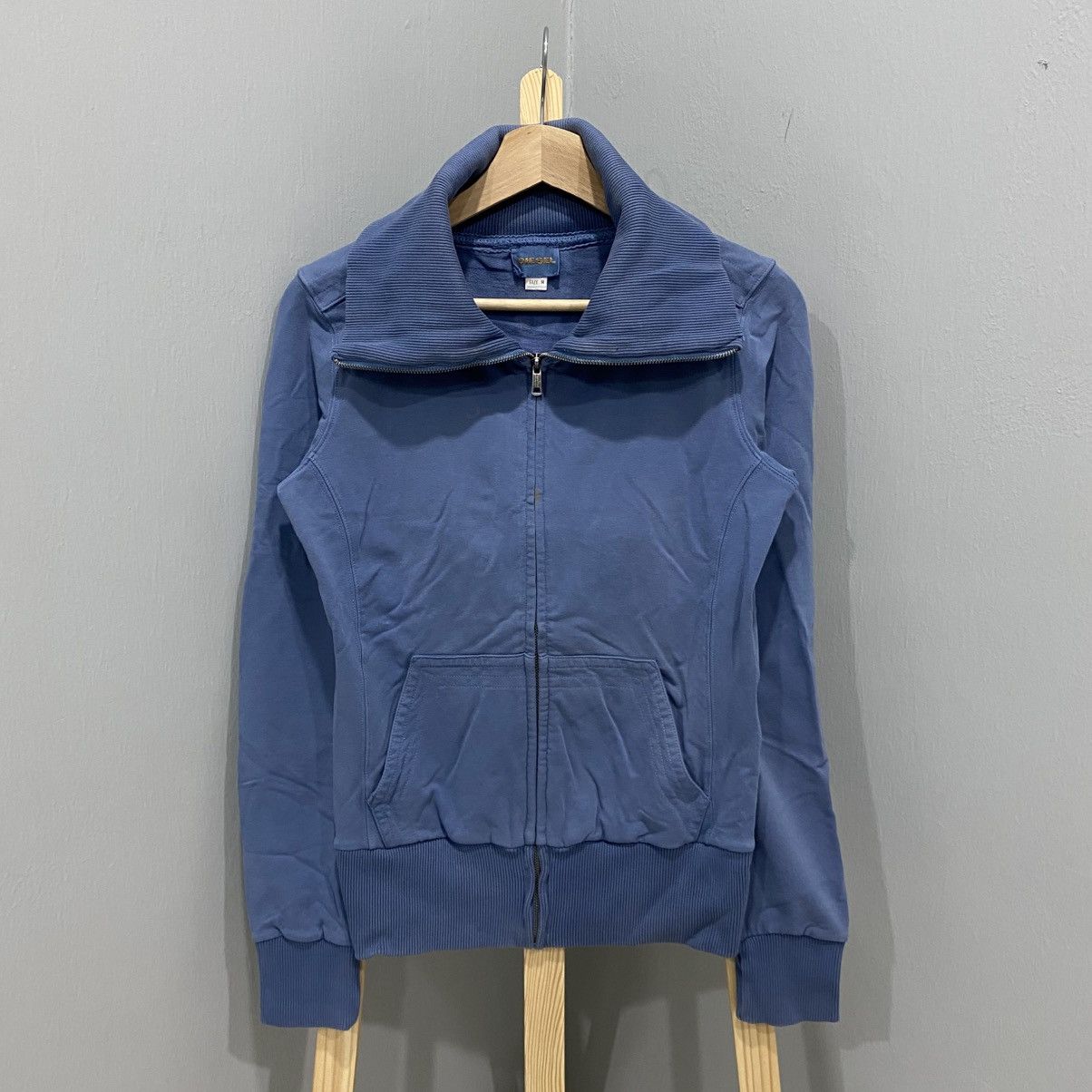 Diesel Diesel Y2K Grunge Cyber Zip-Up Jacket Blue Funnel Neck Size M / US 6-8 / IT 42-44 - 2 Thumbnail