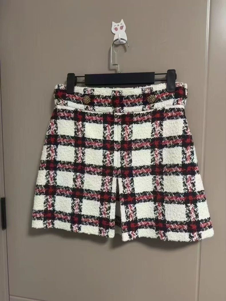 Gucci Gucci Tweed plaid skirt 2505-Nextarrow Size 27" / US 4 / IT 40 - 1 Thumbnail
