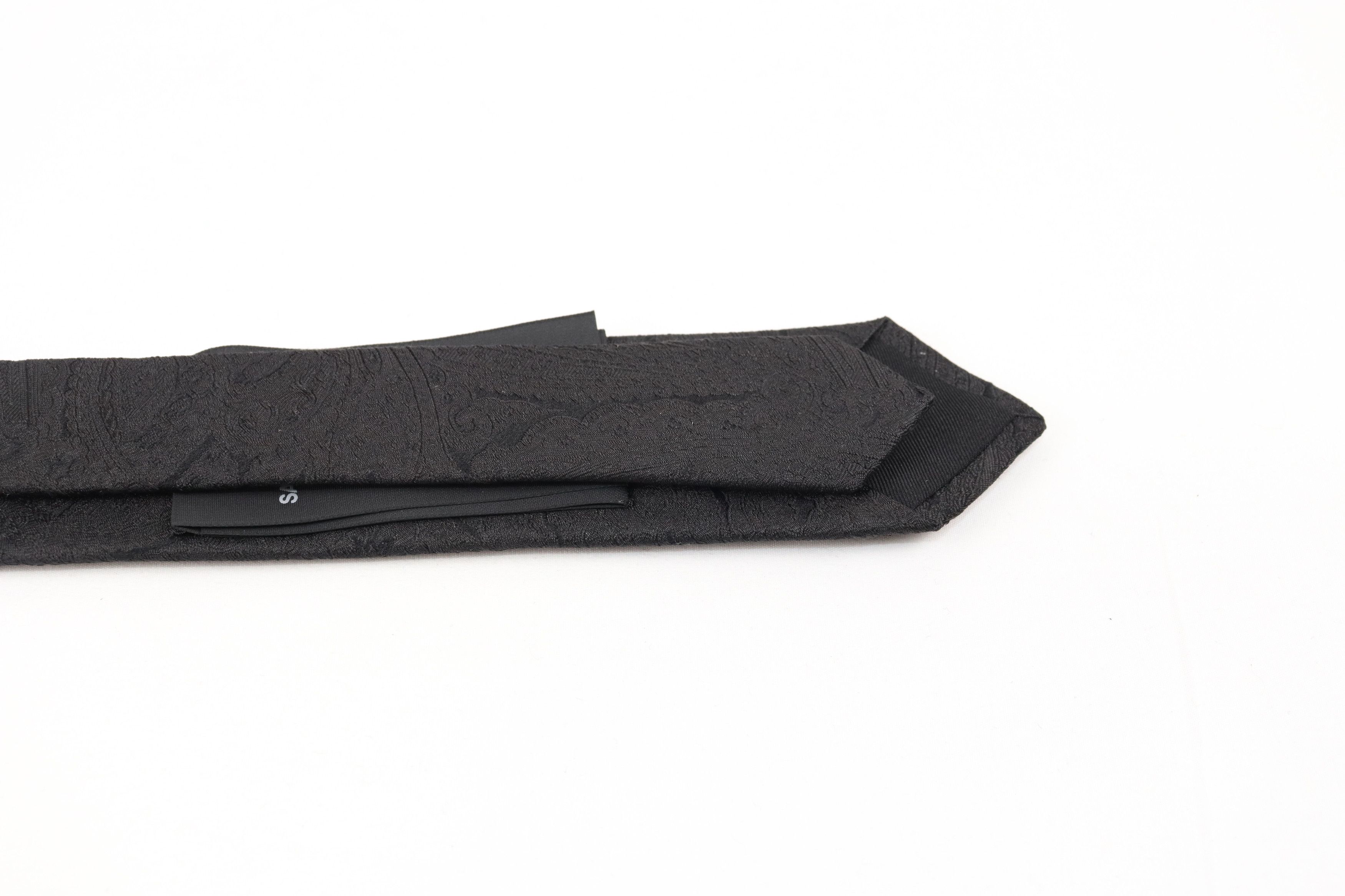 Saint Laurent Paris o1rshd Size: L / Paisley Tie in Black Size ONE SIZE - 4 Thumbnail