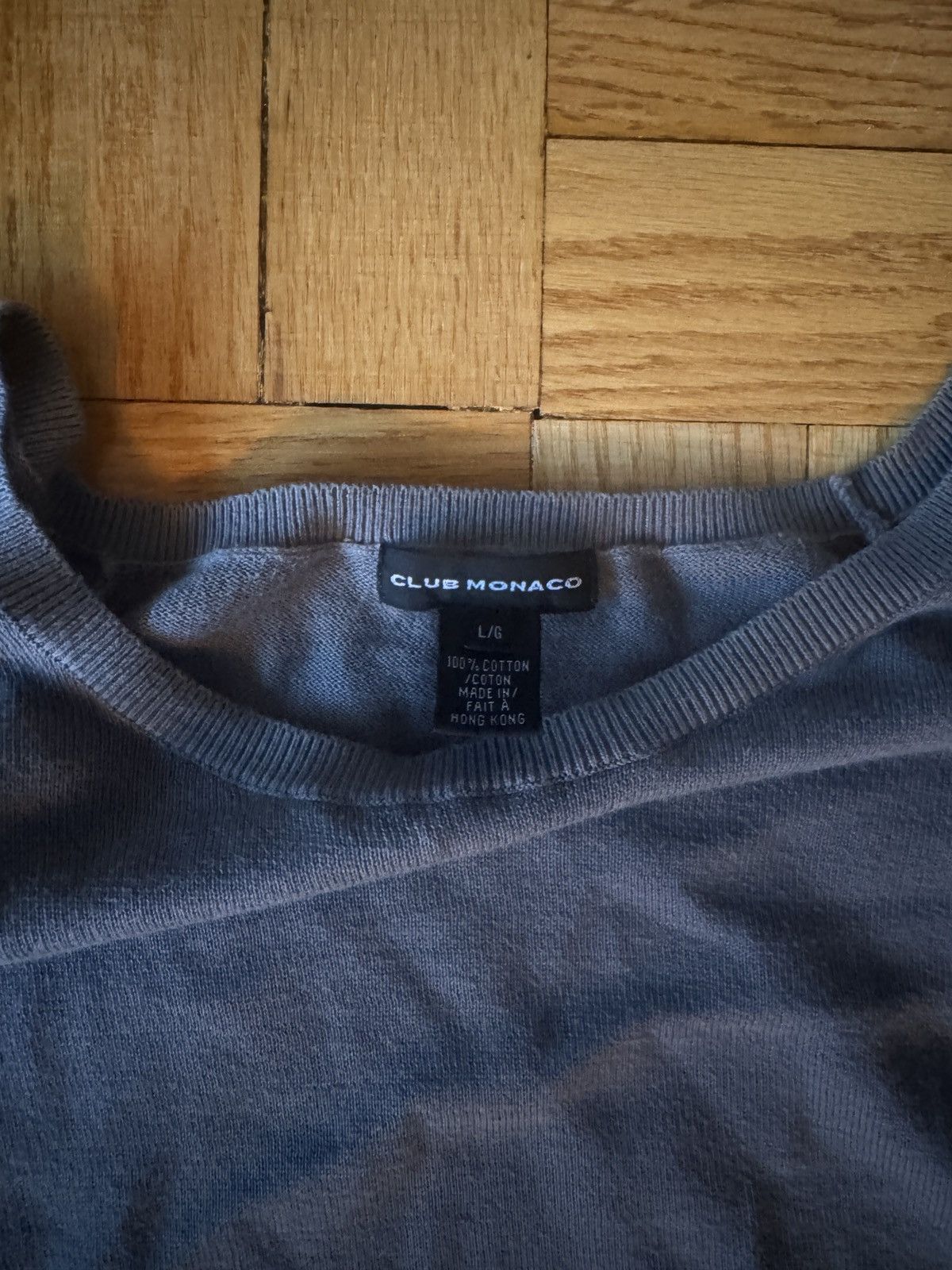 Club Monaco Club Monaco Grey Cotton Sweater Size L Size US L / EU 52-54 / 3 - 2 Thumbnail