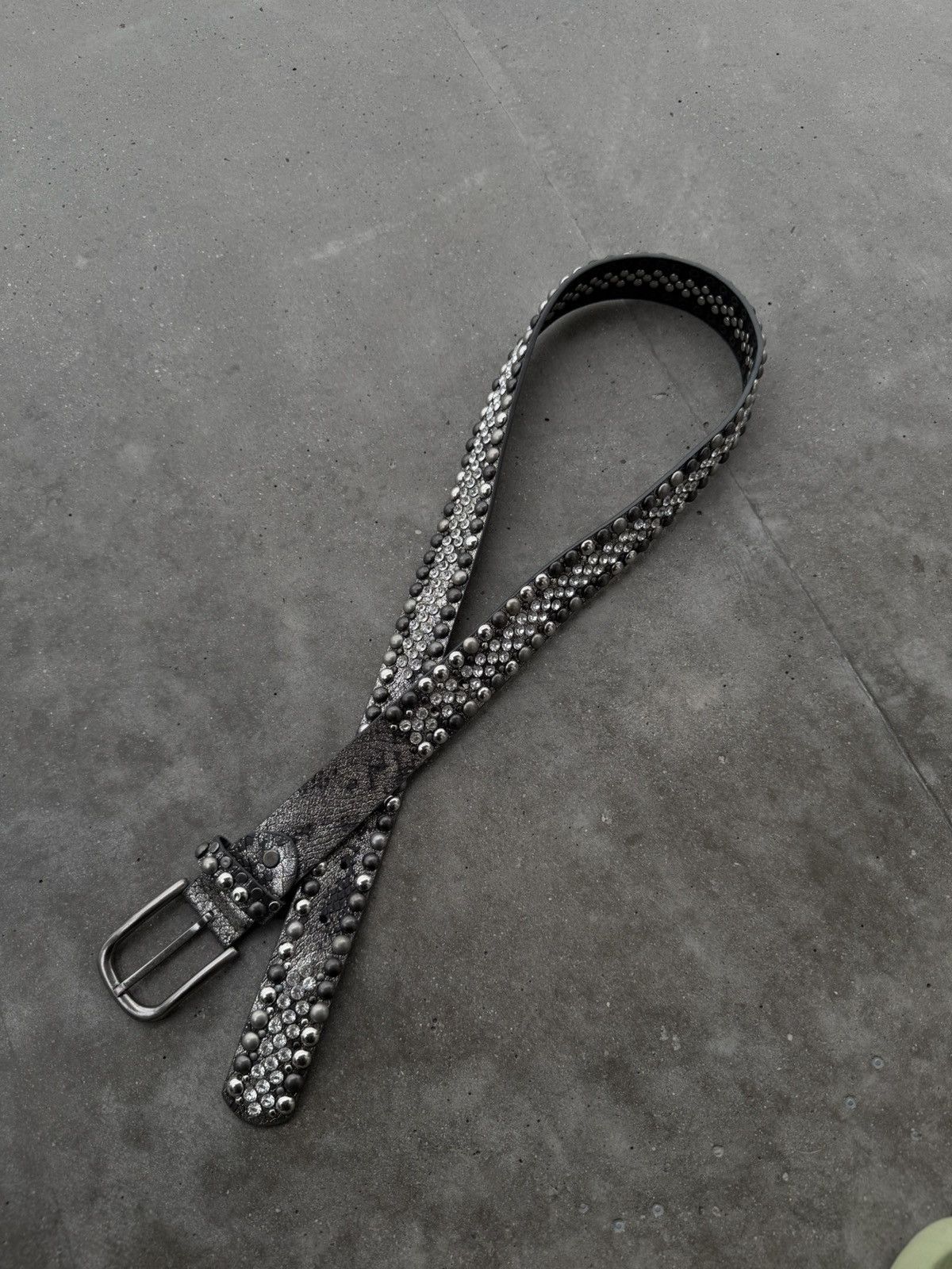 Japanese Brand × Vintage *VINTAGE* Archive Avant Garde Y2K stones belt Size 34 - 3 Thumbnail