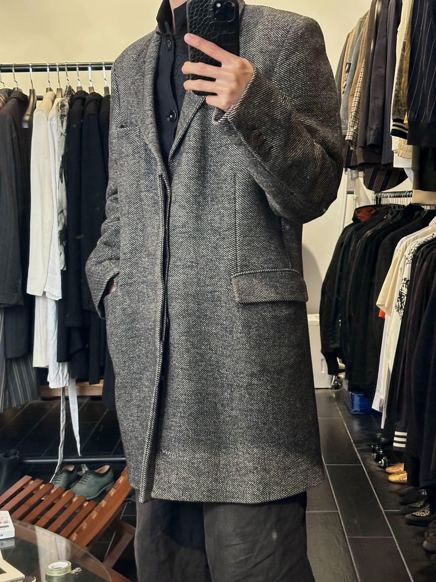 Ann Demeulemeester Ann Demeulemeester Vintage Slate Gray Coat M Size US M / EU 48-50 / 2 - 2 Thumbnail