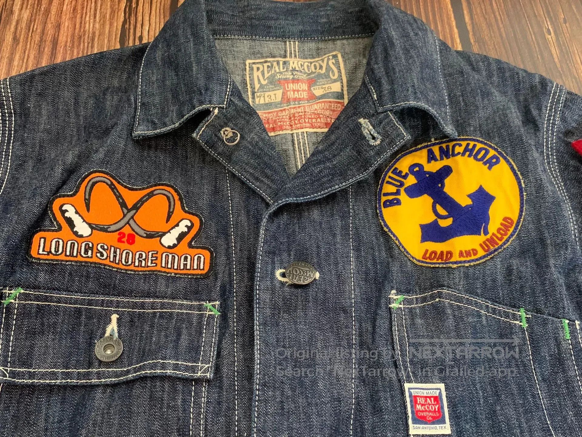 The Real McCoy's vintage naval theme denim jacket. Size US M / EU 48-50 / 2 - 3 Thumbnail