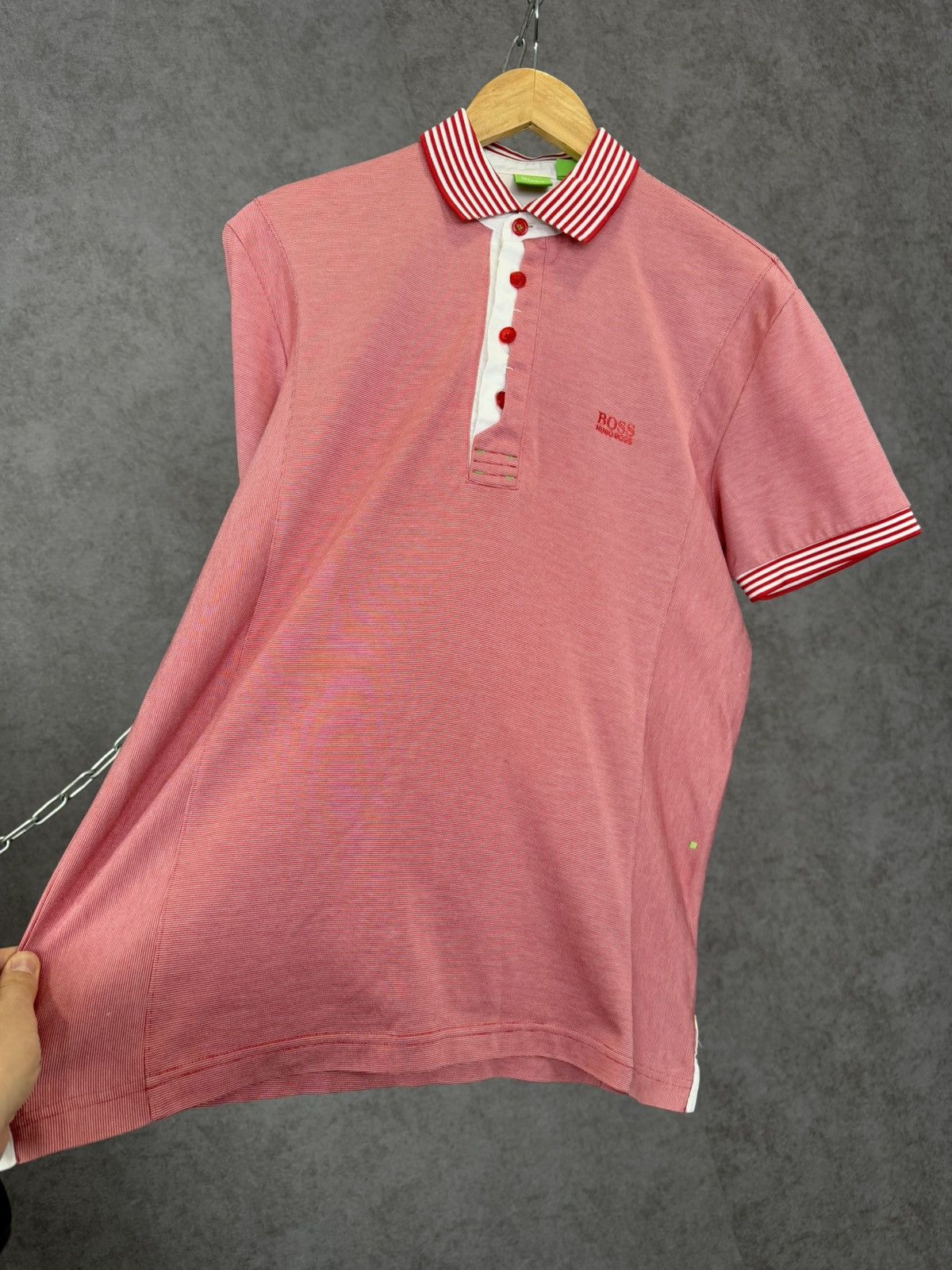 Designer × Hugo Boss Hugo Boss designer striped polo tee Size US S / EU 44-46 / 1 - 6 Thumbnail