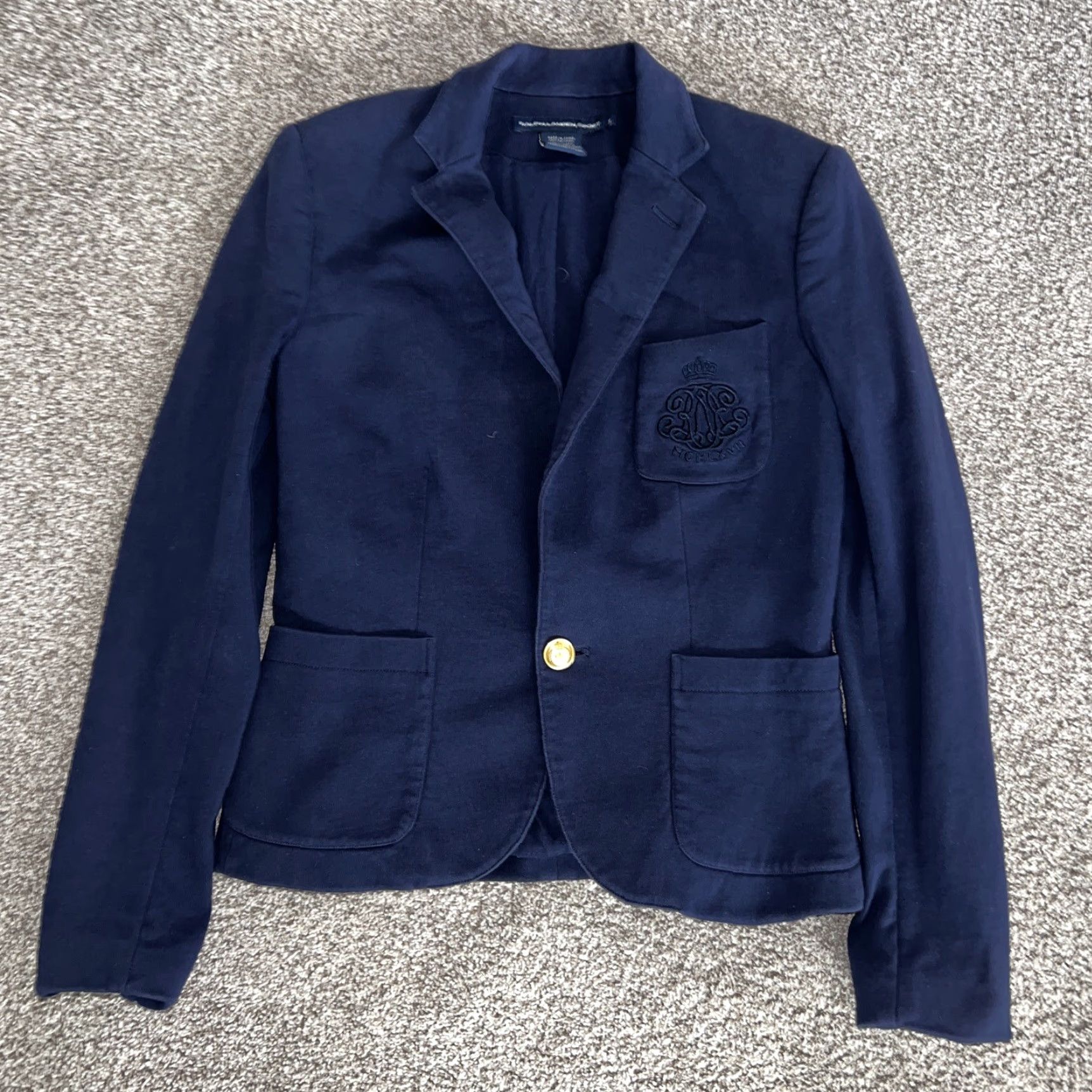 Ralph Lauren Polo Ralph Lauren Sport Coat Womens Size 10 Blue Size L / US 10 / IT 46 - 2 Thumbnail